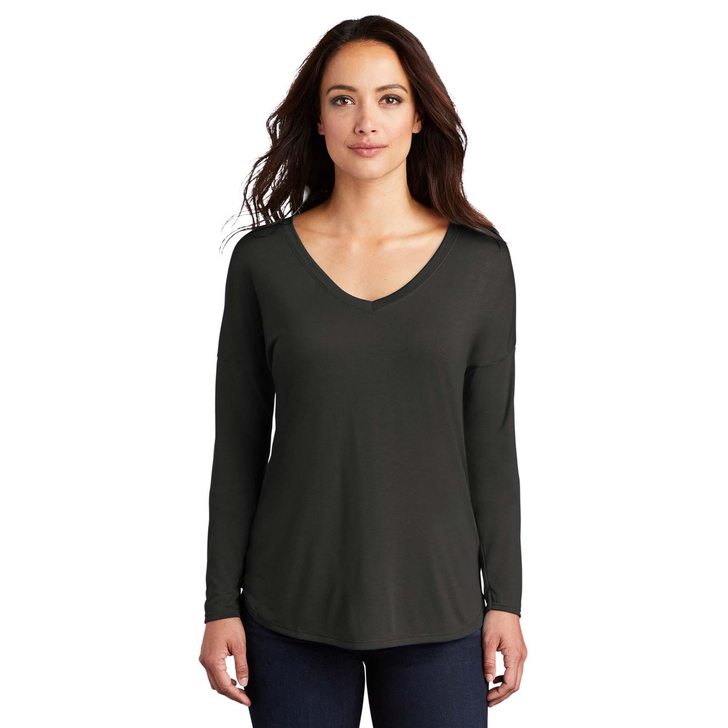 Charcoal T-Shirt - District - Flowy Fabric Tee