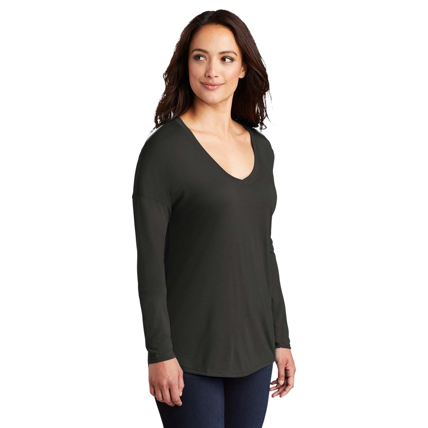 Charcoal T-Shirt - District - Flowy Fabric Tee