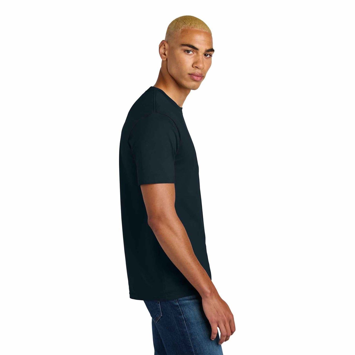 Jet Black T-Shirt - District - Soft Cotton Fabric