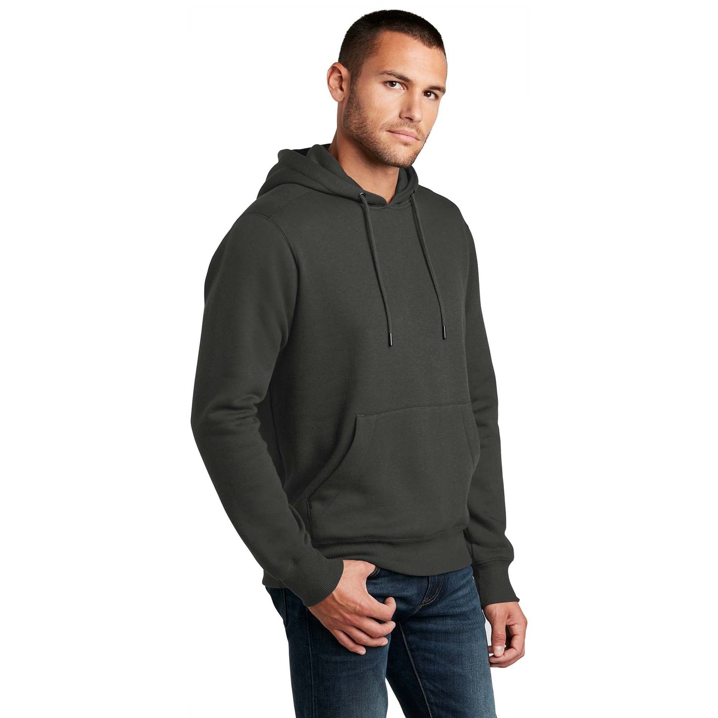 Jet Black Sweatshirt - District - Cozy Fleece - Soft