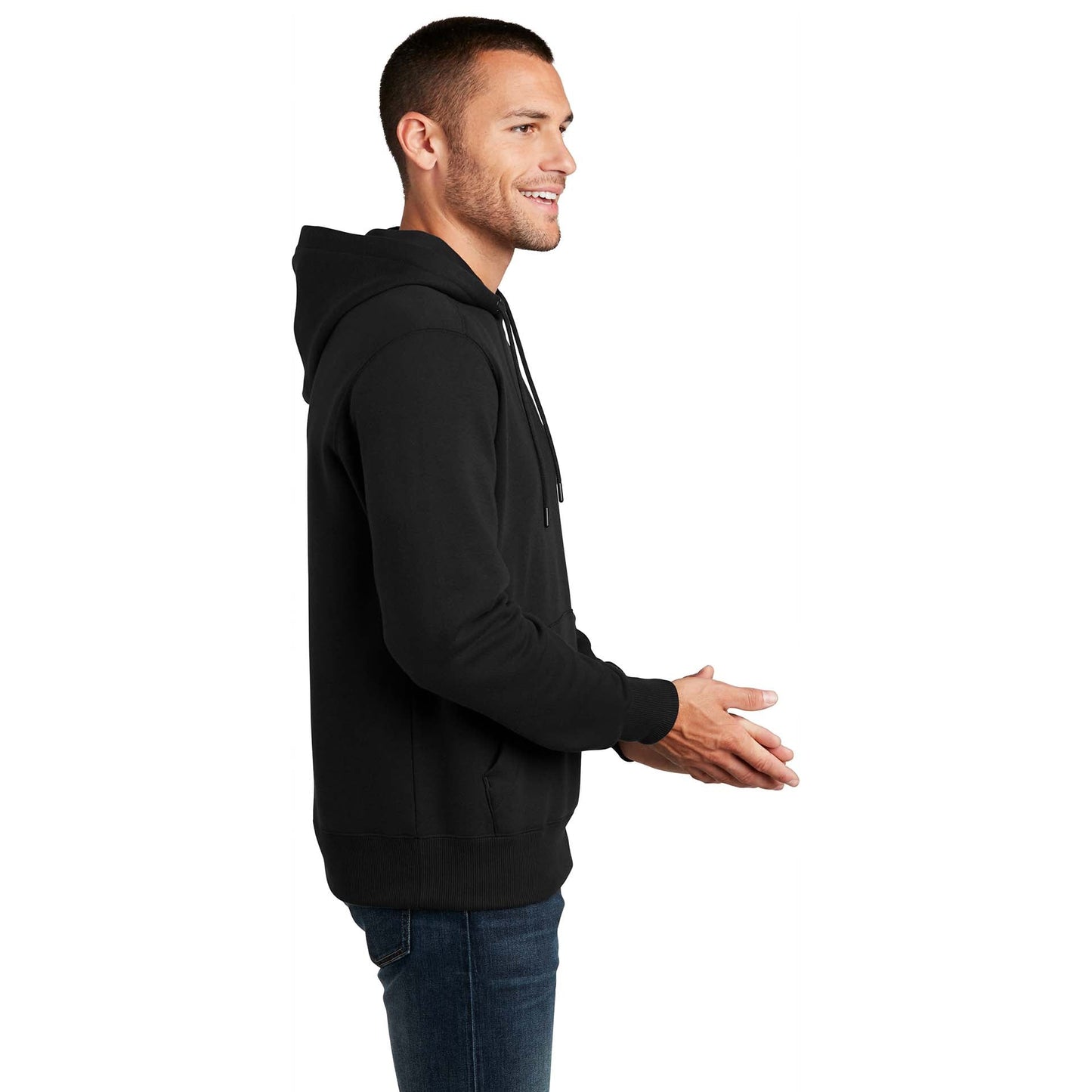 Jet Black Sweatshirt - District - Cozy Fleece - Soft
