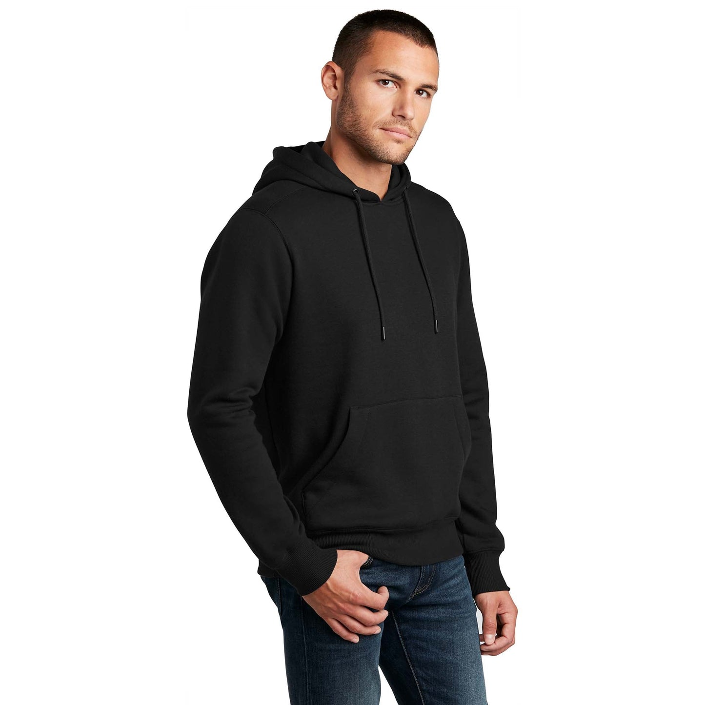 Jet Black Sweatshirt - District - Cozy Fleece - Soft