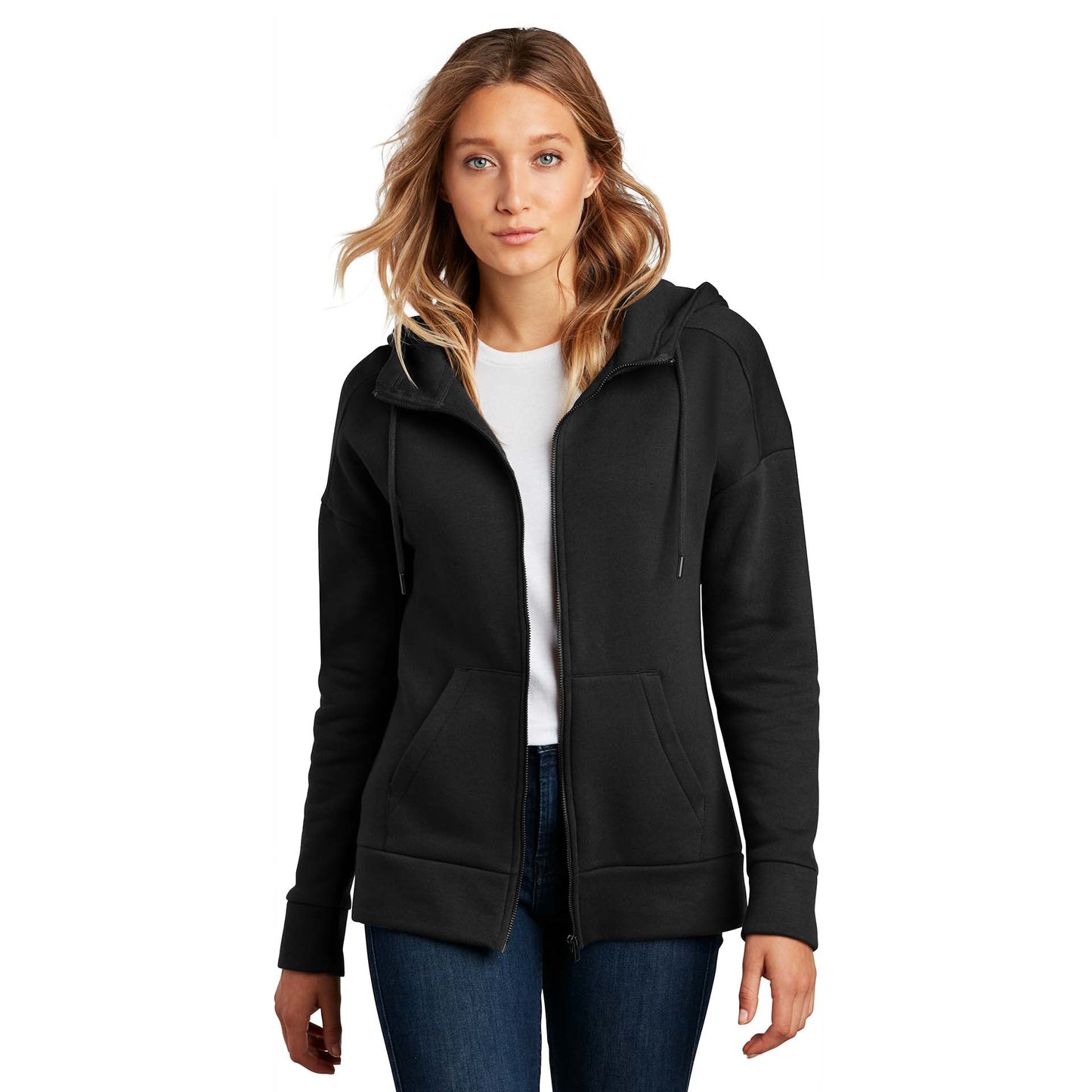 Jet Black Sweatshirt - District - Perfect Fleece Comfort