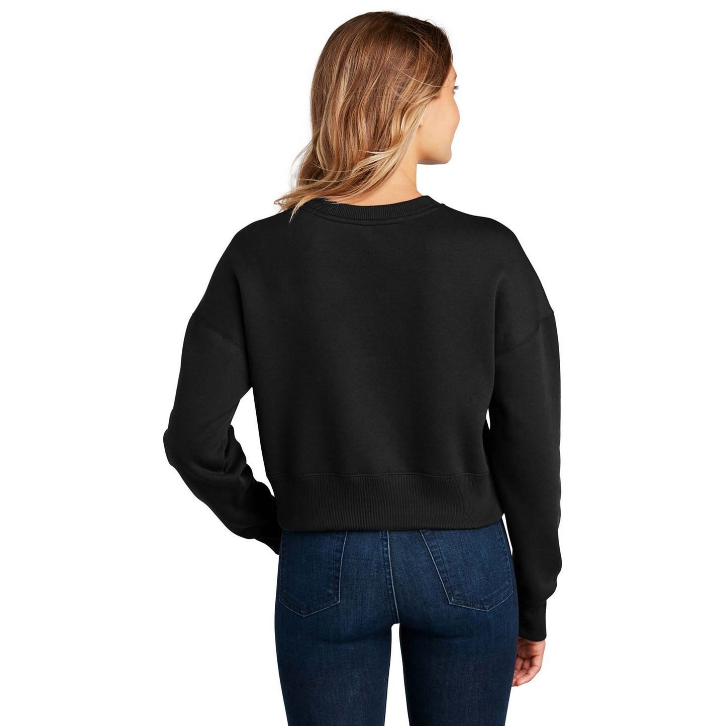 Jet Black Sweatshirt - District - Premium Fleece Fabric