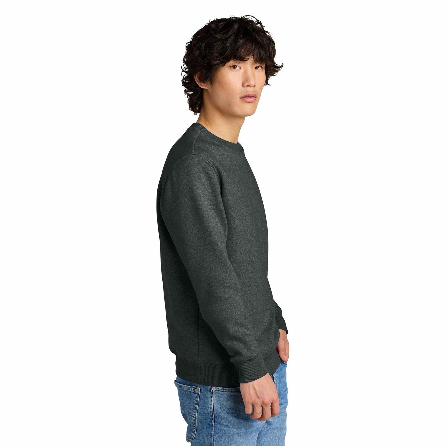 Jet Black Sweatshirt - District - Cozy Fleece - Apparel Softness