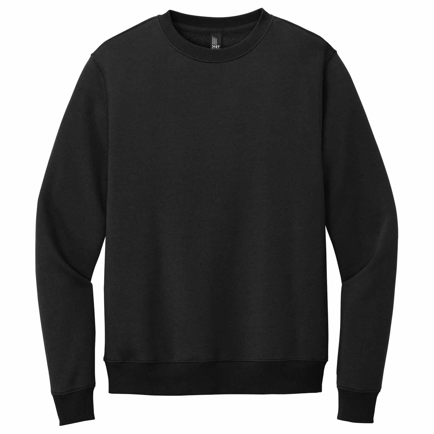 Jet Black Sweatshirt - District - Cozy Fleece - Apparel Softness