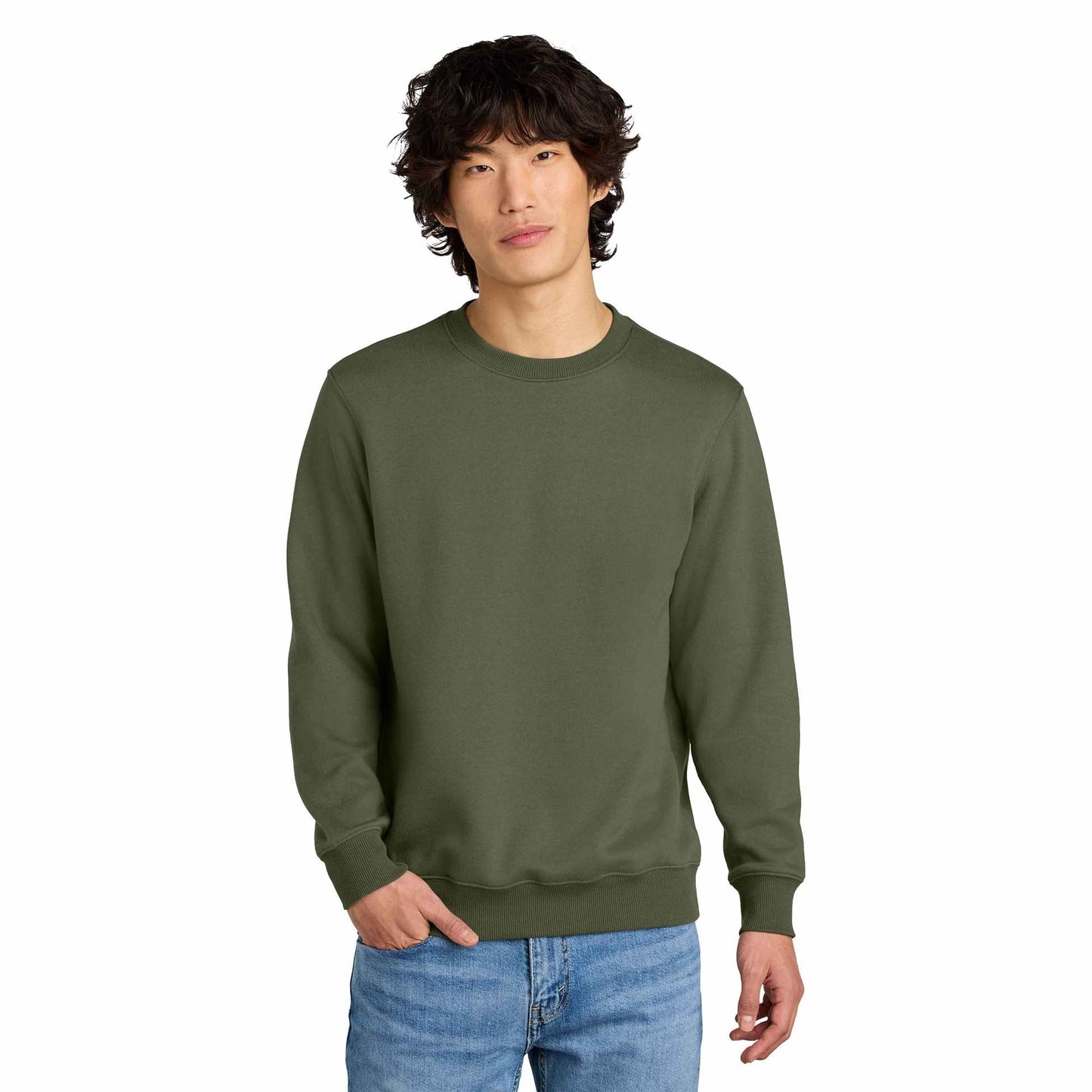 Jet Black Sweatshirt - District - Cozy Fleece - Apparel Softness