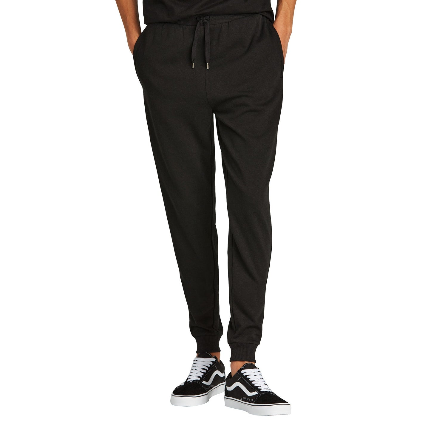 Black Sweatpants - District - Cozy Tri Fleece Jogger - Soft Comfort