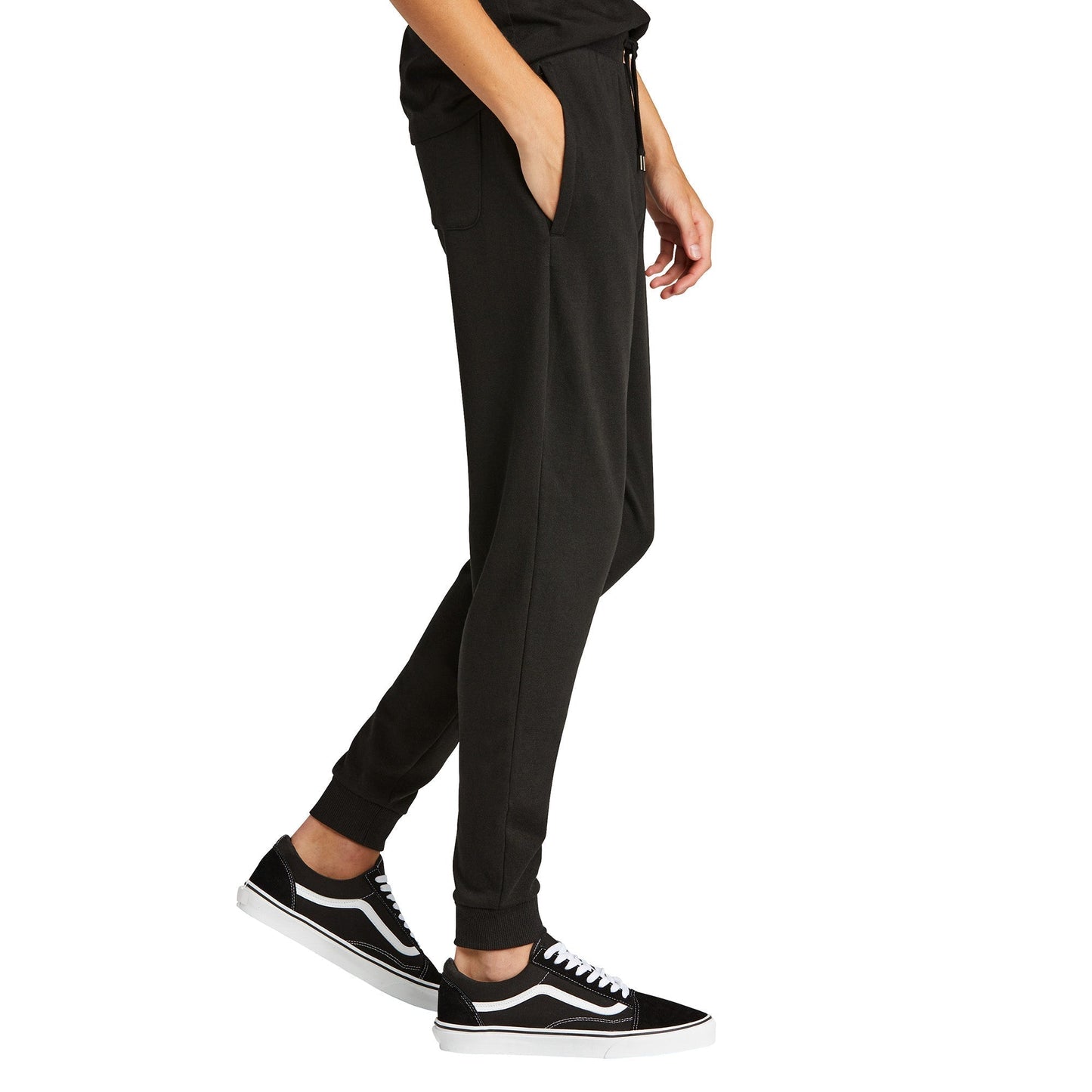 Black Sweatpants - District - Cozy Tri Fleece Jogger - Soft Comfort
