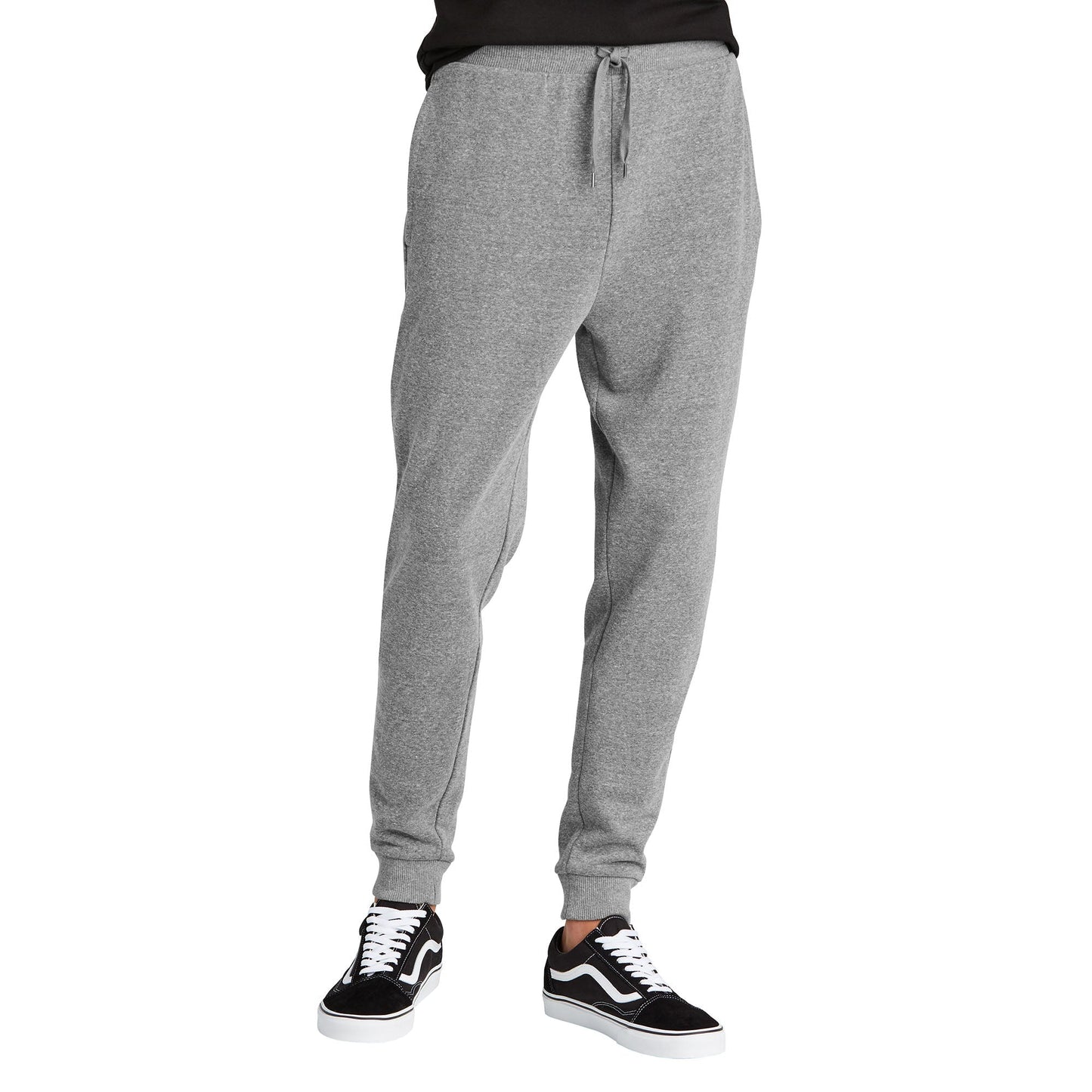 Black Sweatpants - District - Cozy Tri Fleece Jogger - Soft Comfort
