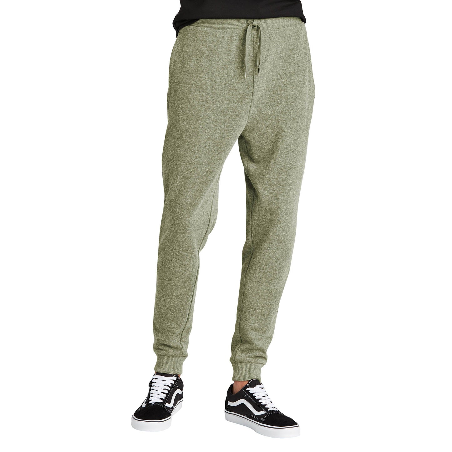 Black Sweatpants - District - Cozy Tri Fleece Jogger - Soft Comfort