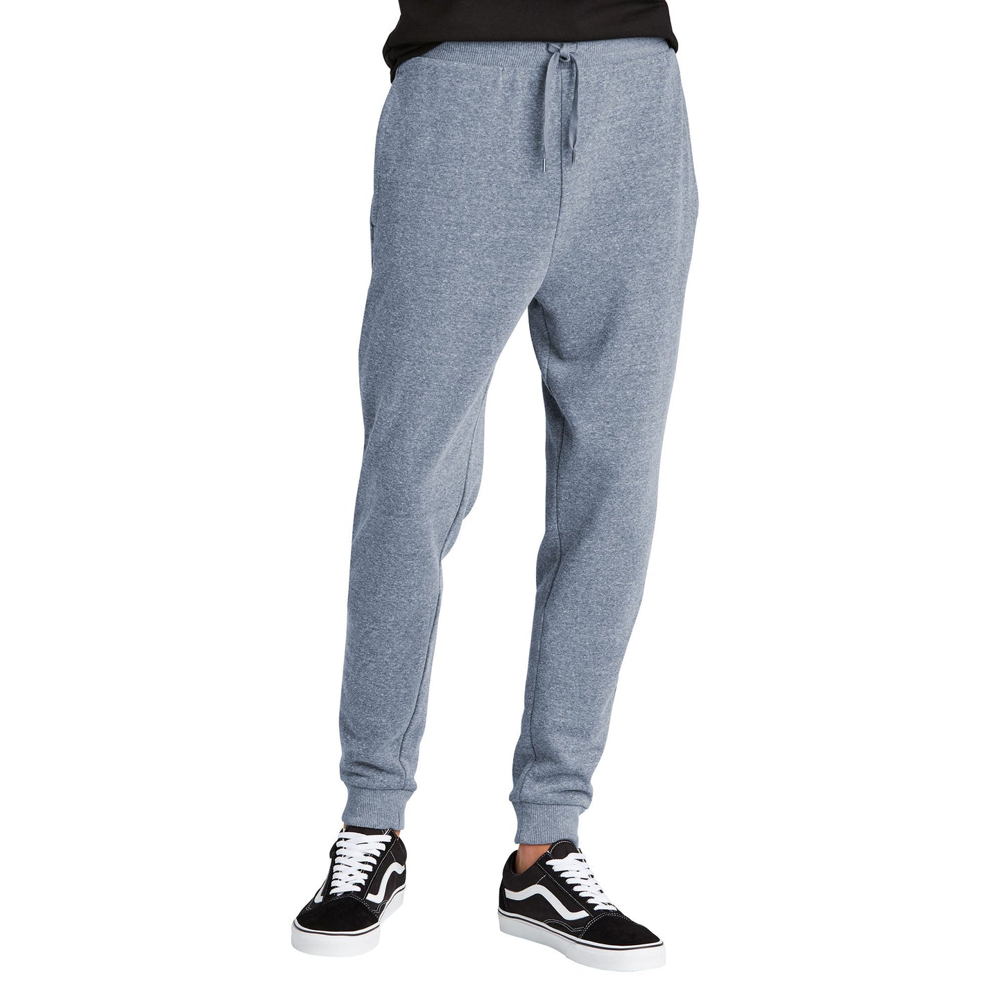 Black Sweatpants - District - Cozy Tri Fleece Jogger - Soft Comfort