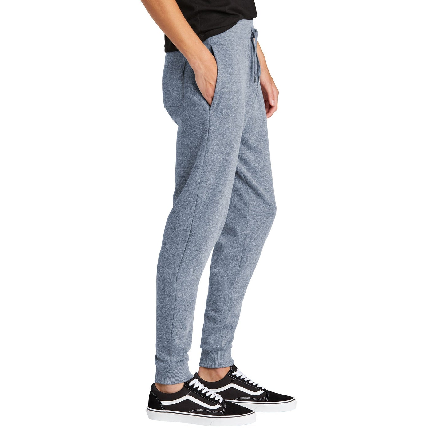 Black Sweatpants - District - Cozy Tri Fleece Jogger - Soft Comfort