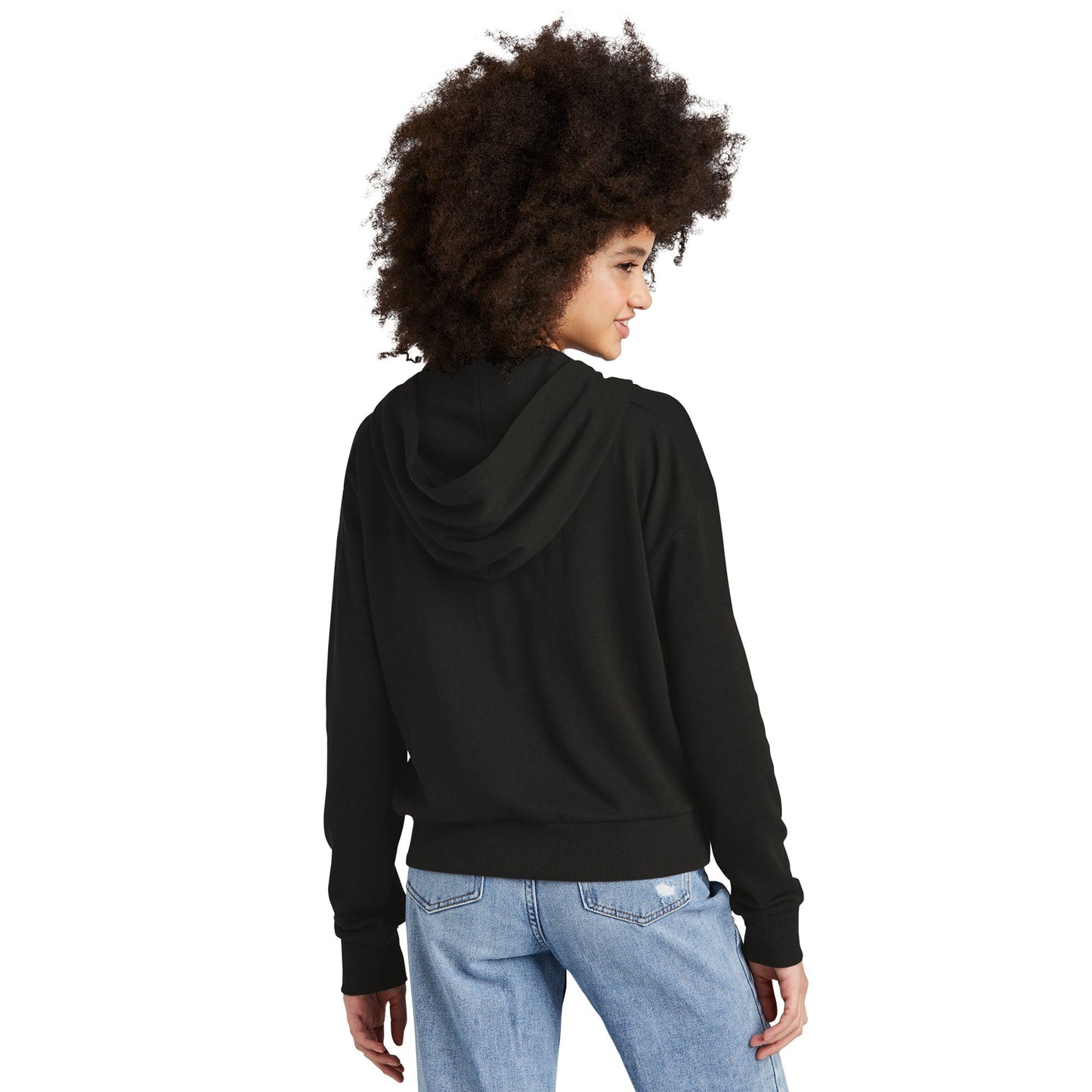 Black Sweatshirts - District - Soft Fleece Hoodie - Comfortable