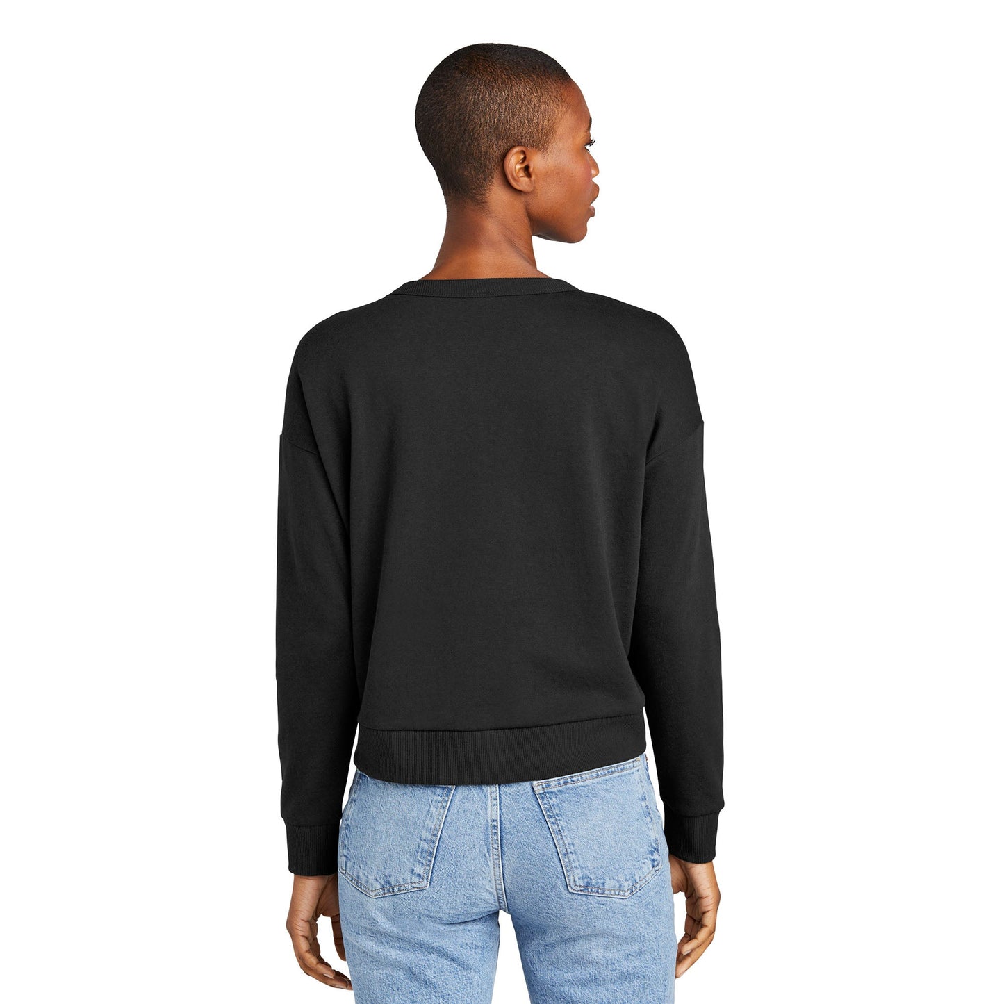 Black Sweatshirt - District - Soft Fleece Fabric