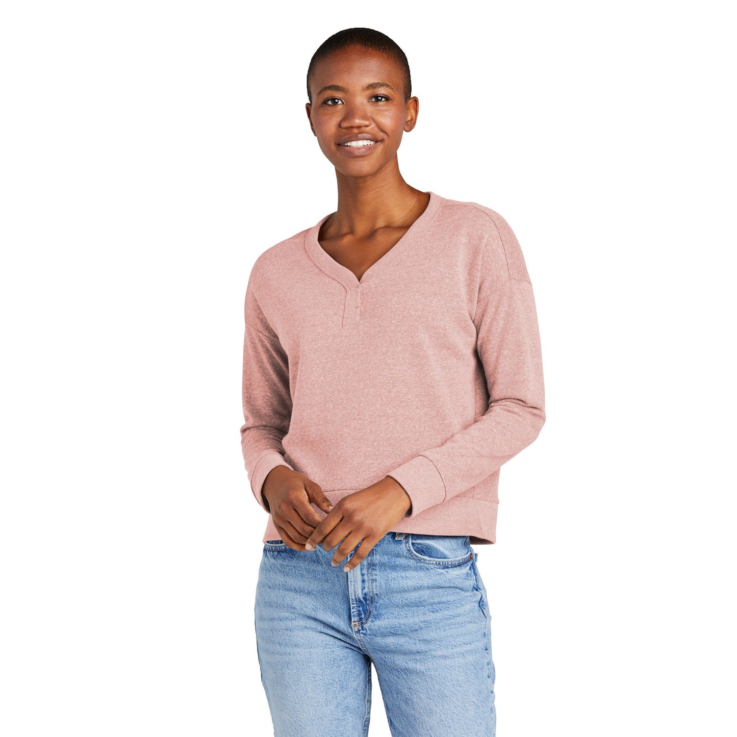 Black Sweatshirt - District - Soft Fleece Fabric