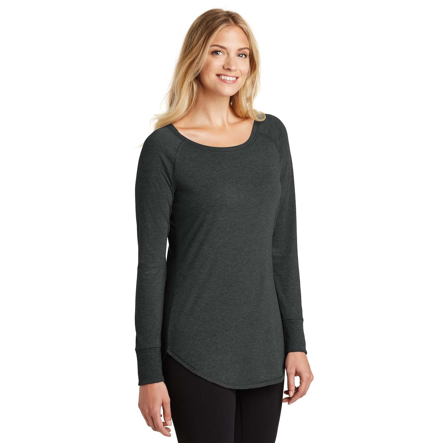 White T-Shirts - District - Soft Tunic Tee - Comfortable Style
