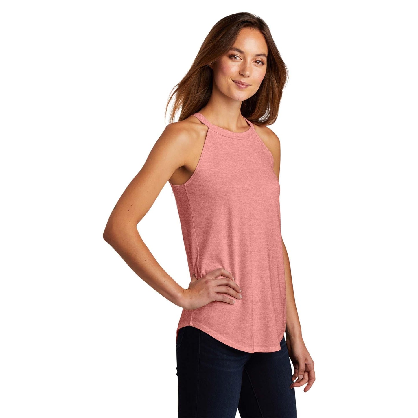 White Tank Tops - District - Tri-Blend Fabric