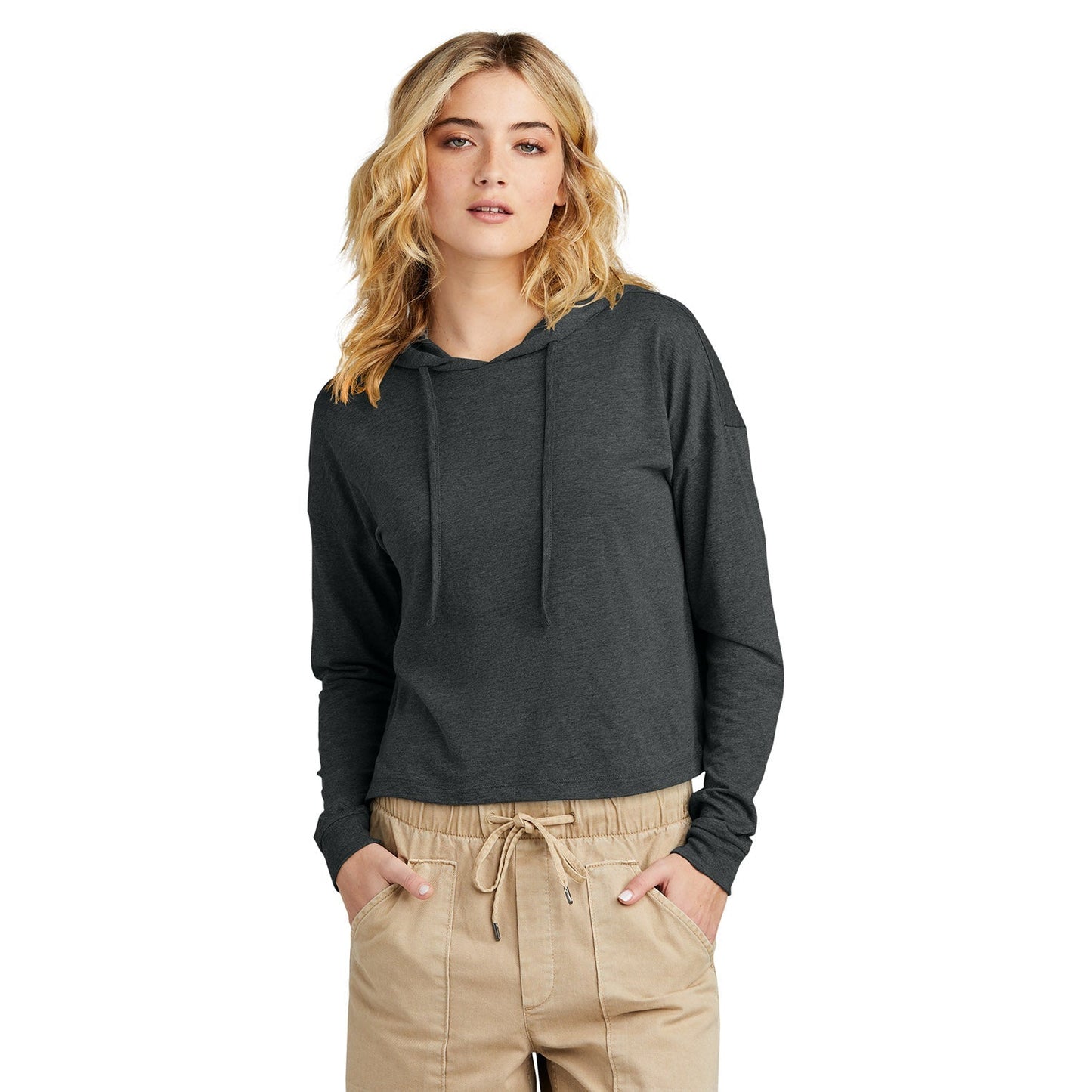 Black Hoodie - District - Soft Tri Blend Fabric