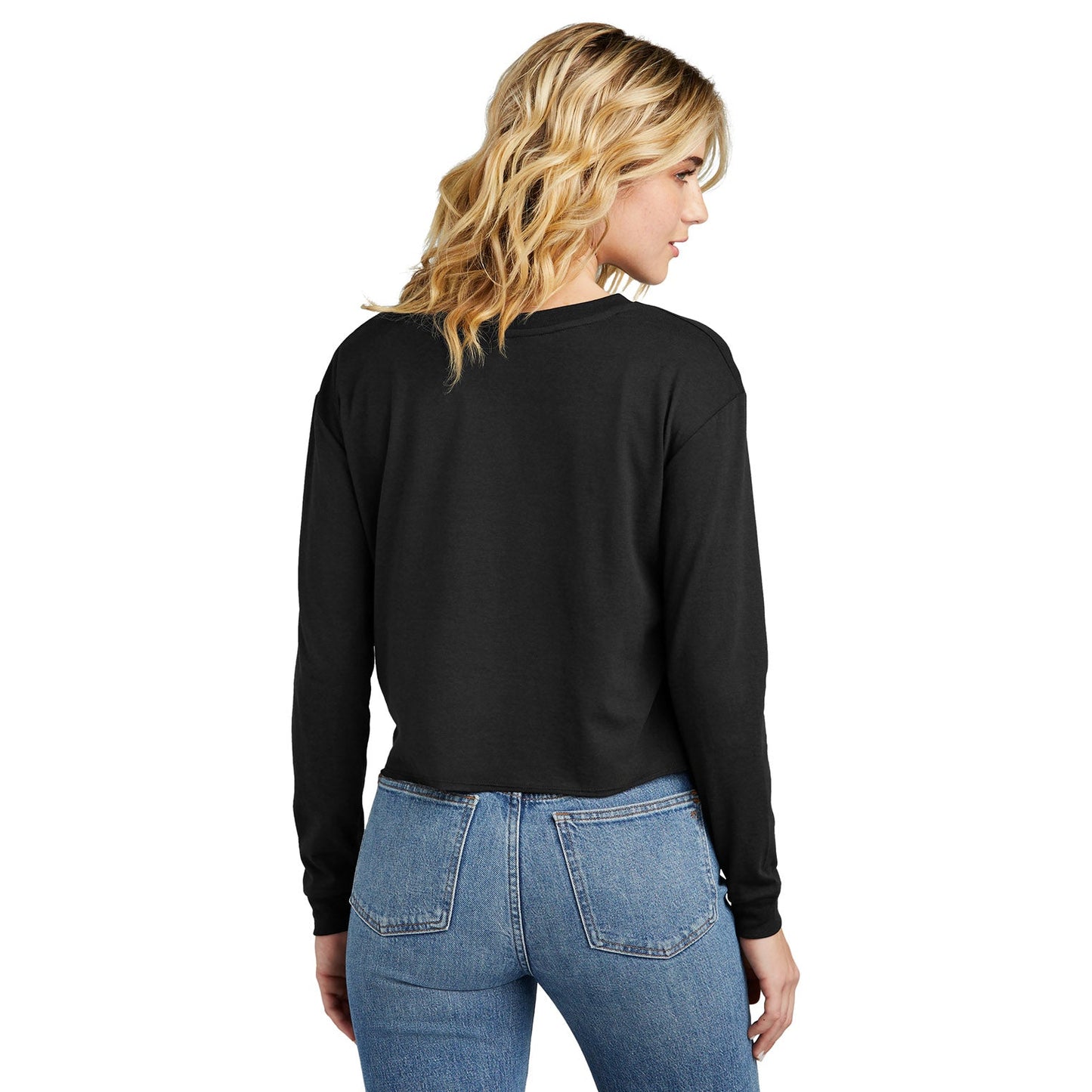 Black T-Shirts - District - Stylish Long Sleeve Tee - Soft Fabric