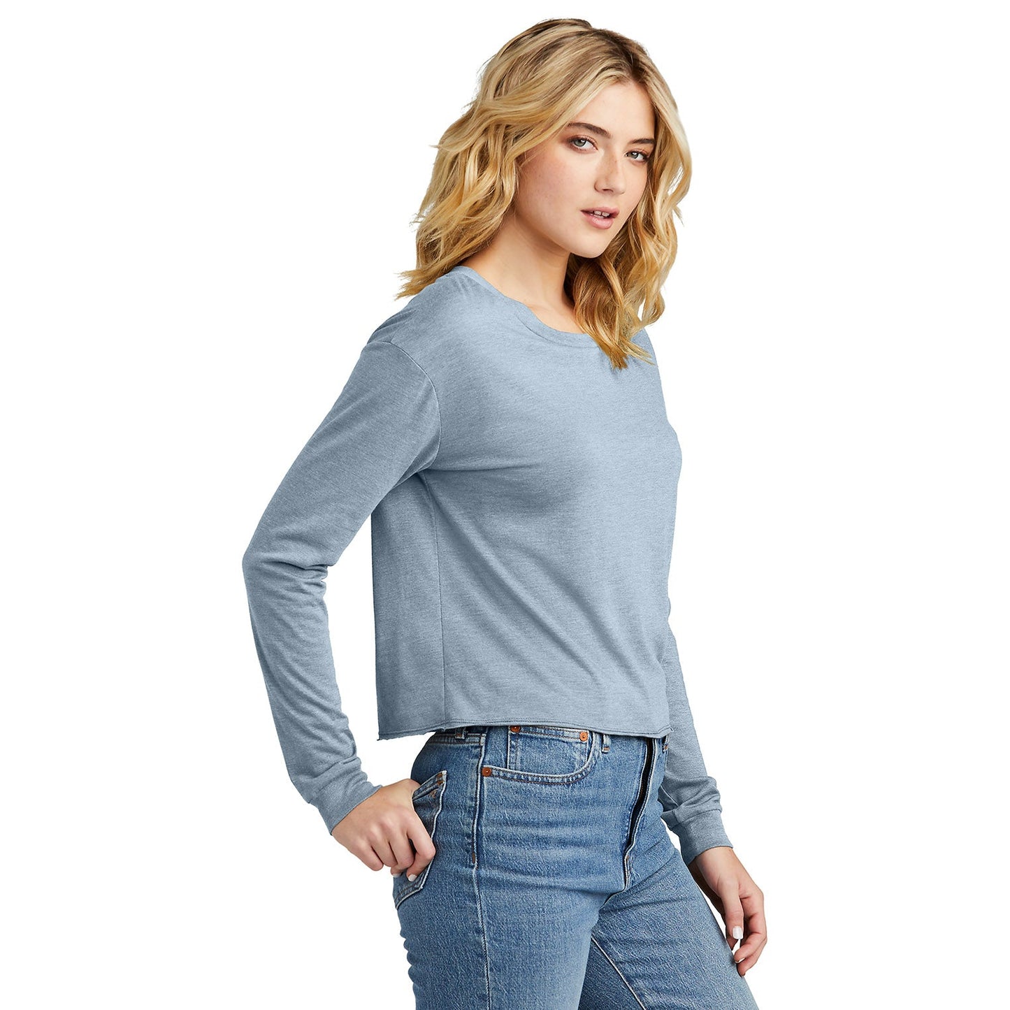 Black T-Shirts - District - Stylish Long Sleeve Tee - Soft Fabric