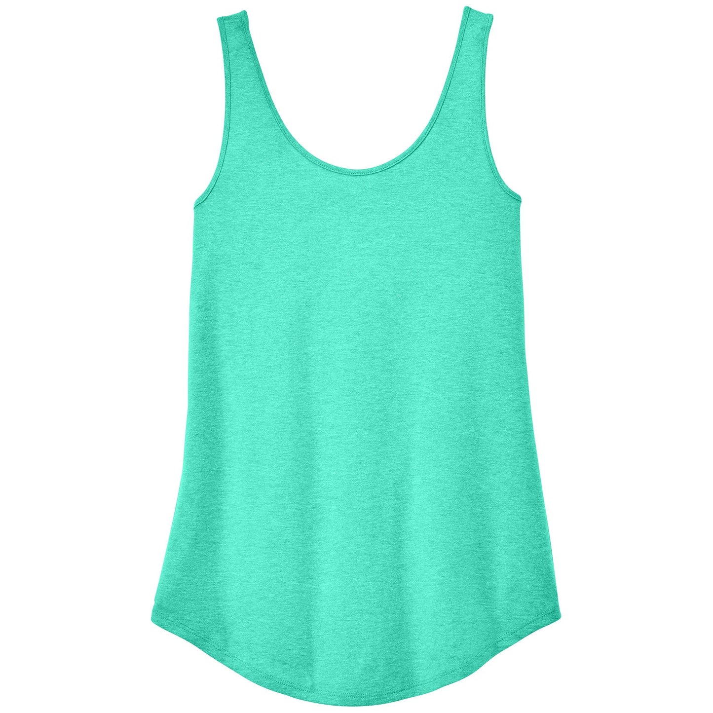 Aqua Heather Tank Tops - District - Soft Tri Blend