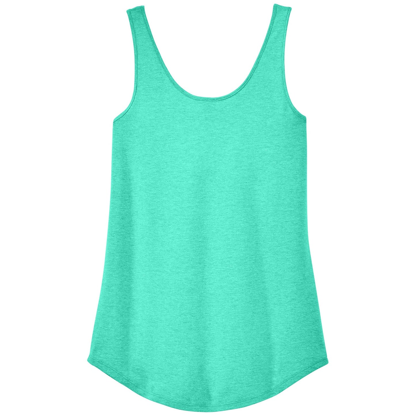 Aqua Heather Tank Tops - District - Soft Tri Blend