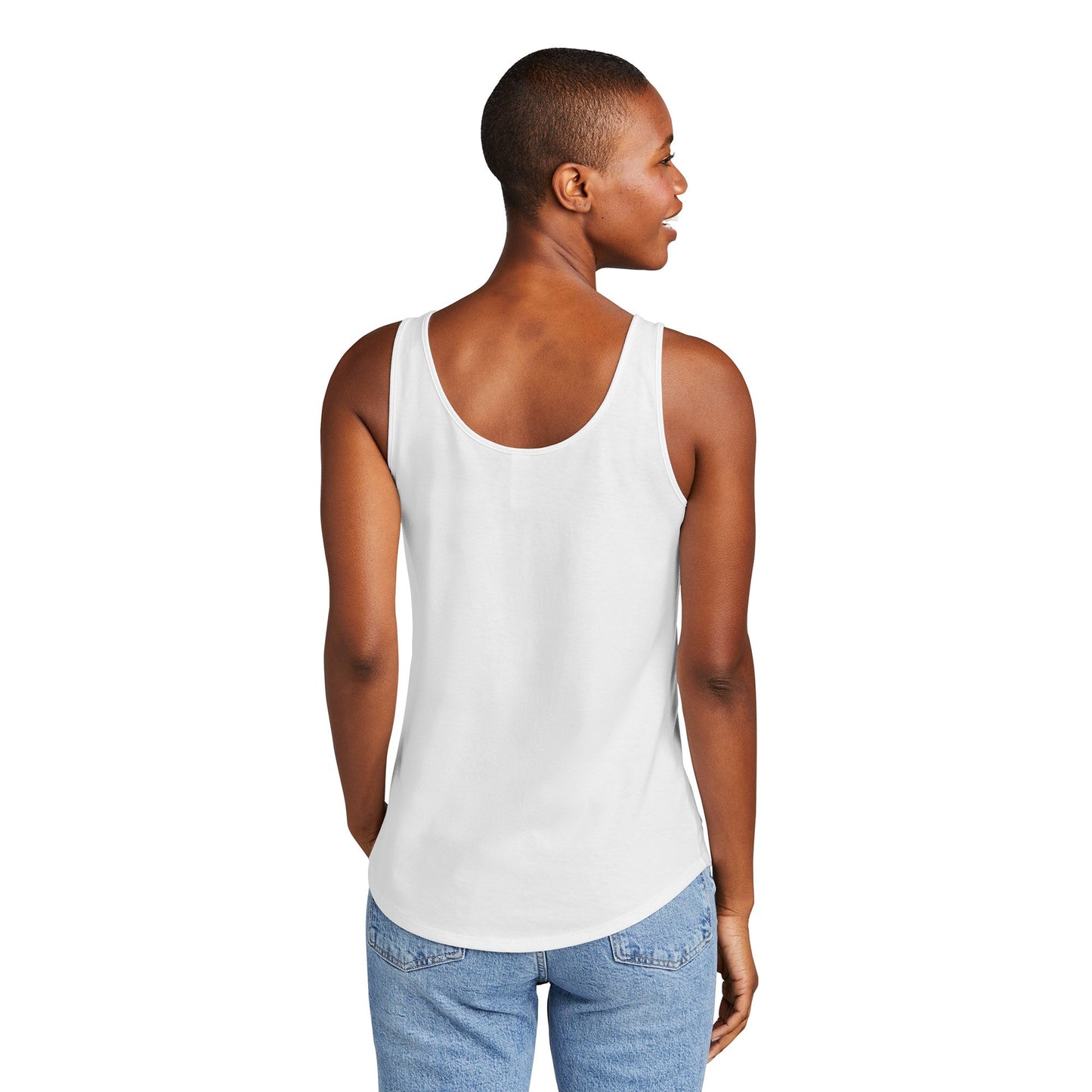 Aqua Heather Tank Tops - District - Soft Tri Blend