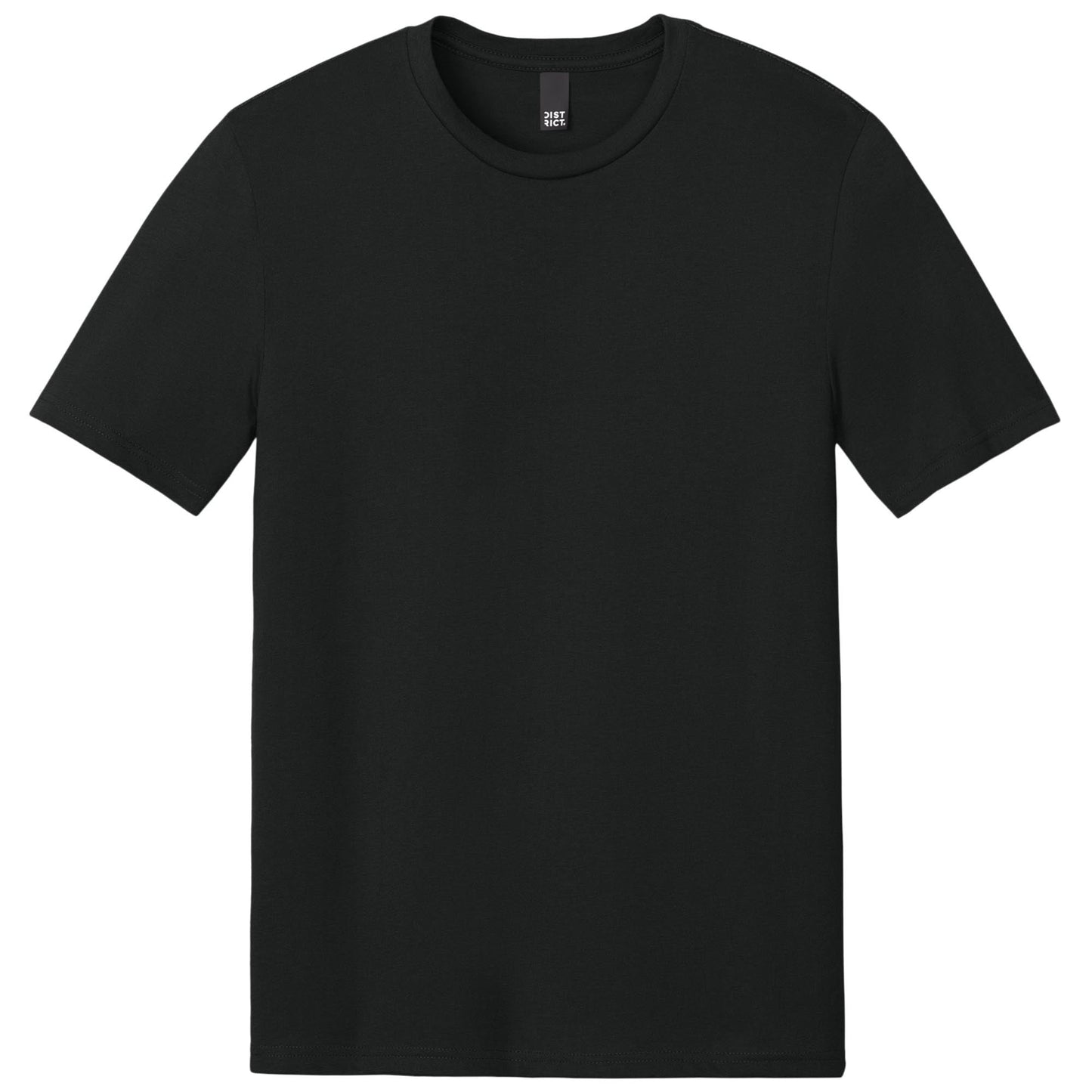 Jet Black T-Shirts - District - Soft Cotton Blend - Stylish Tee