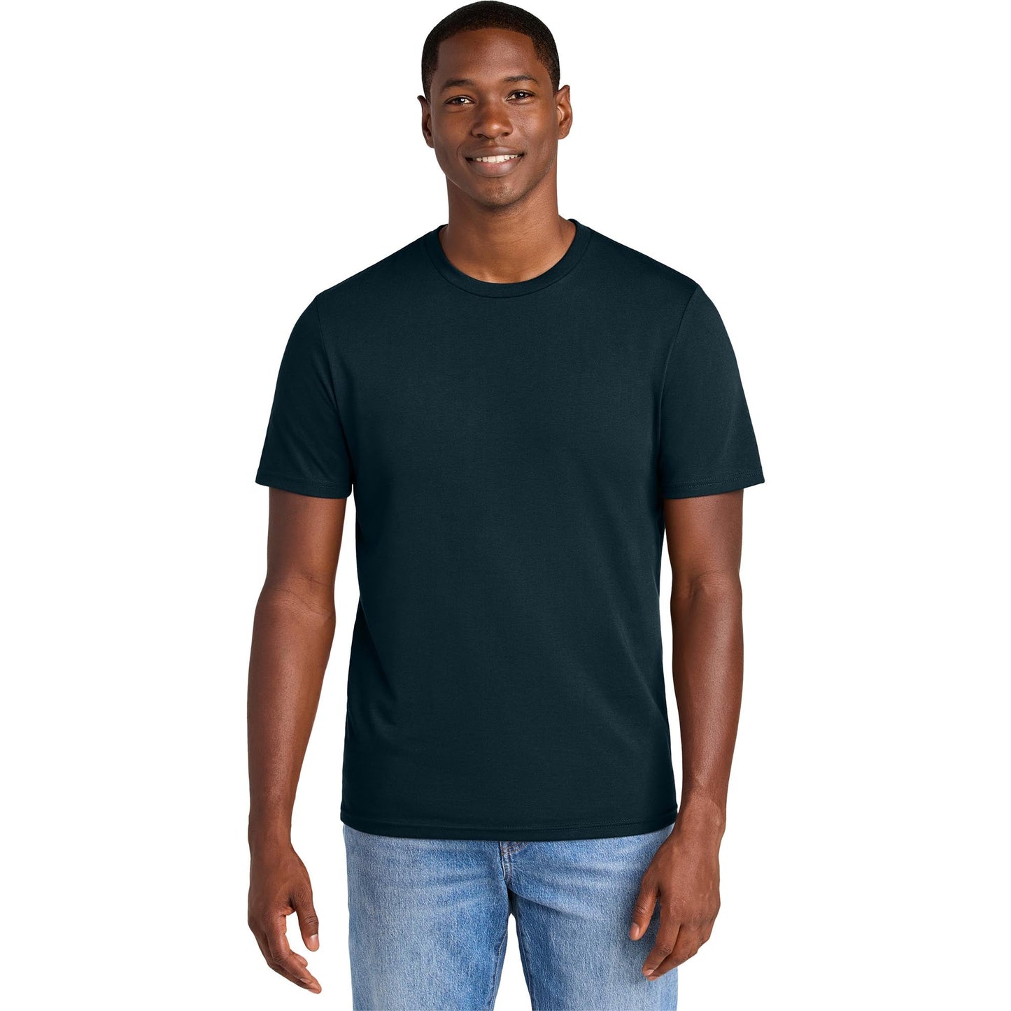 Jet Black T-Shirts - District - Soft Cotton Blend - Stylish Tee