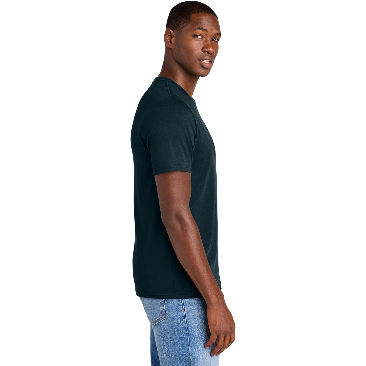 Jet Black T-Shirts - District - Soft Cotton Blend - Stylish Tee