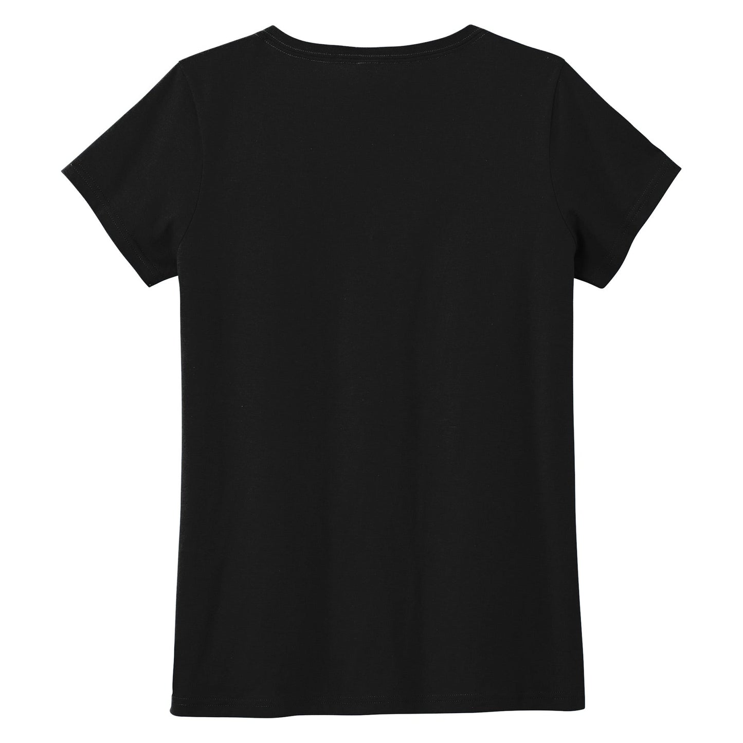 Black T-Shirts - District - Comfortable V-Neck Tee
