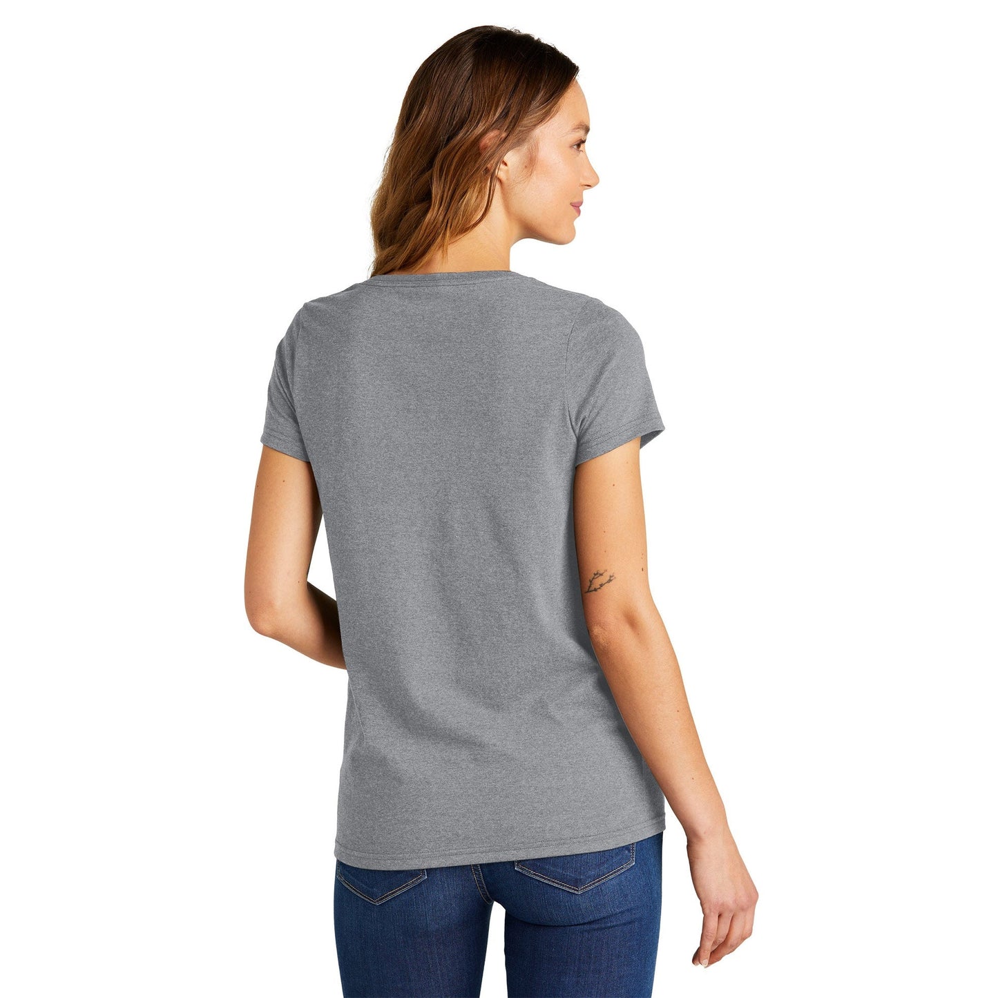 Black T-Shirts - District - Comfortable V-Neck Tee