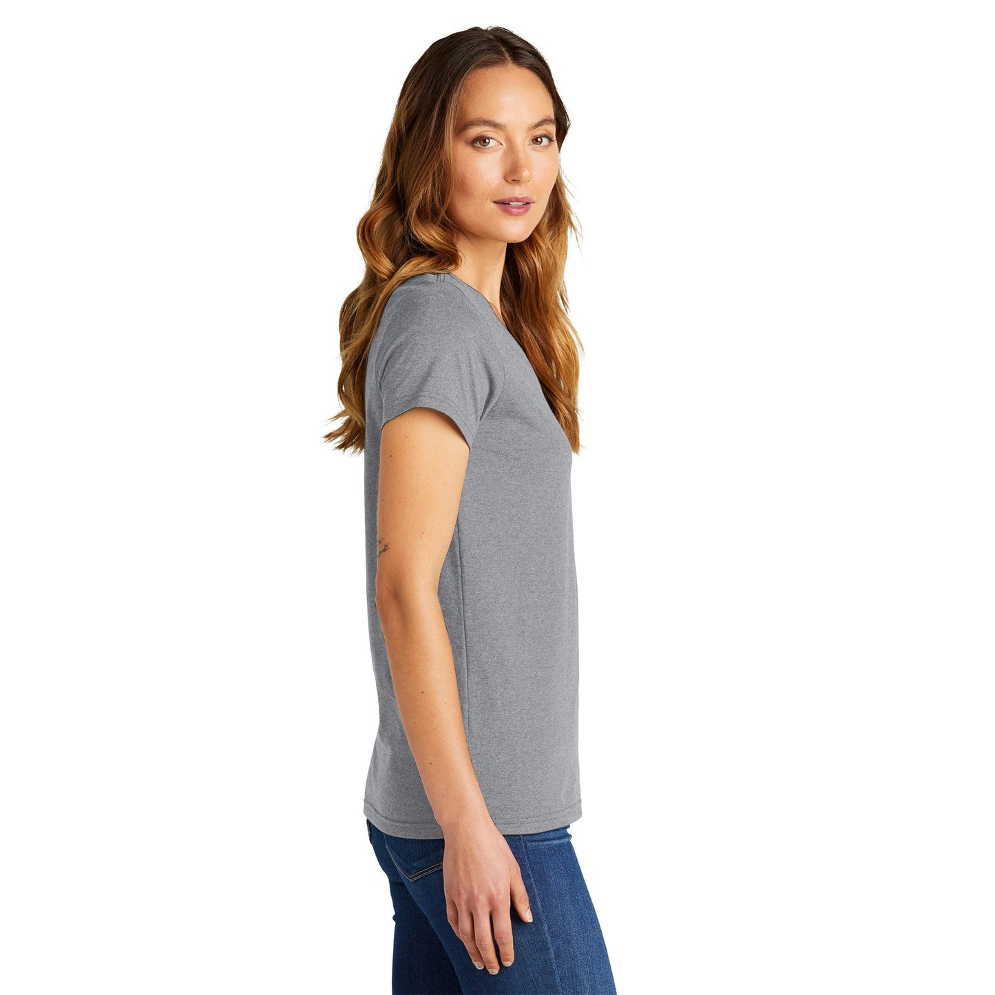 Black T-Shirts - District - Comfortable V-Neck Tee