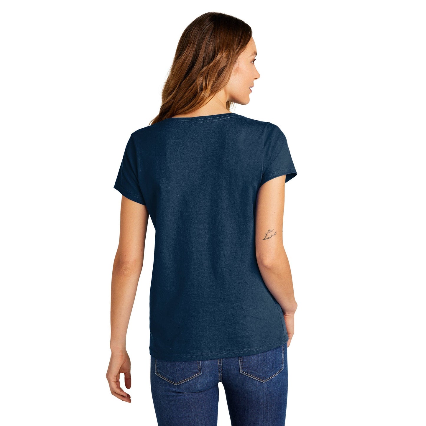 Black T-Shirts - District - Comfortable V-Neck Tee