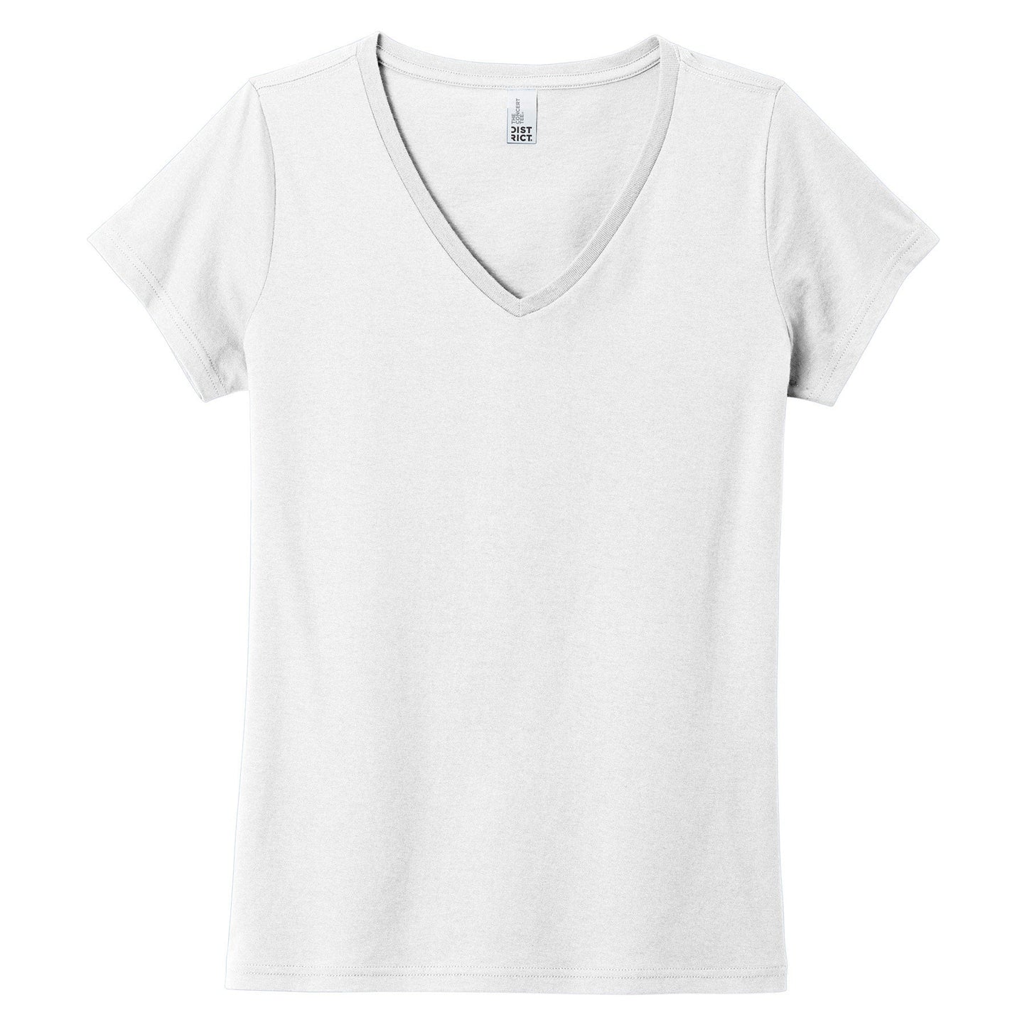 Black T-Shirts - District - Comfortable V-Neck Tee