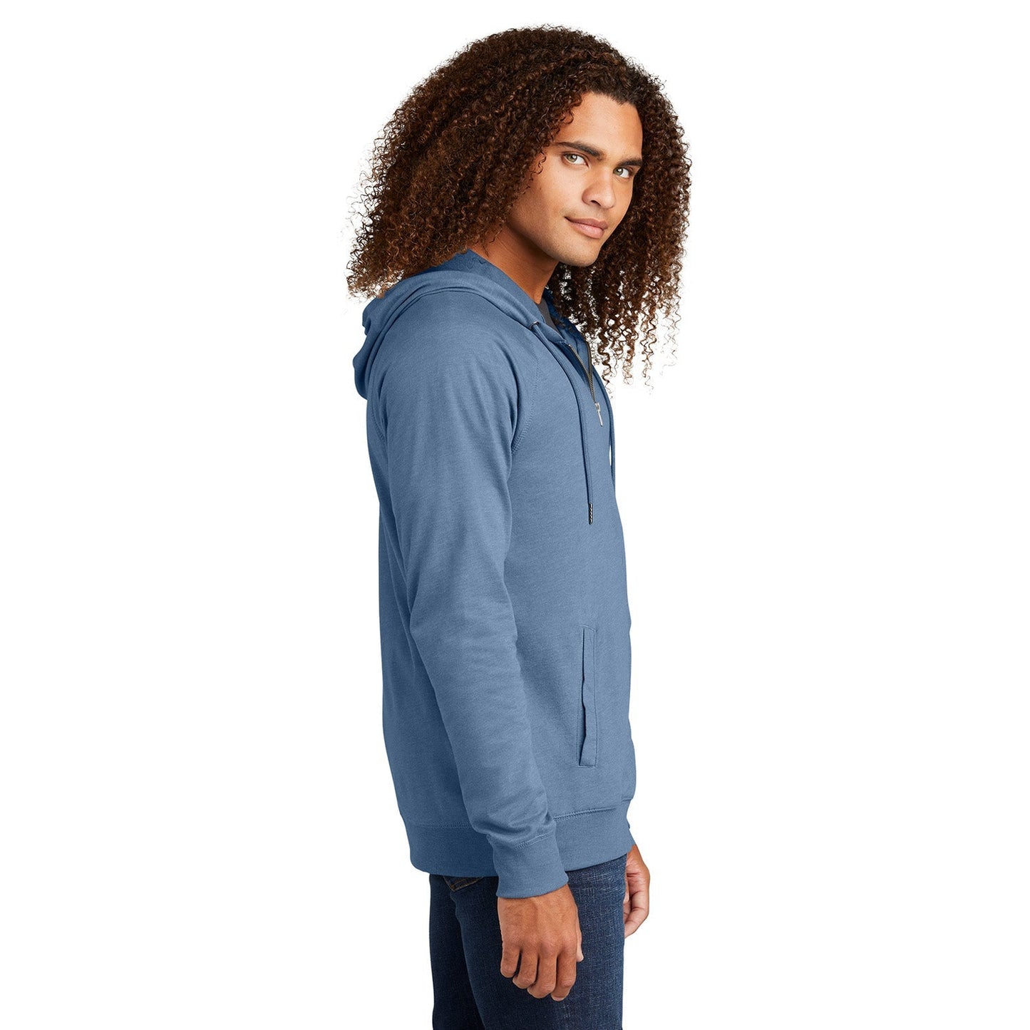 Black Sweatshirts - District - Cozy Full-Zip Hoodie - Casual Comfort