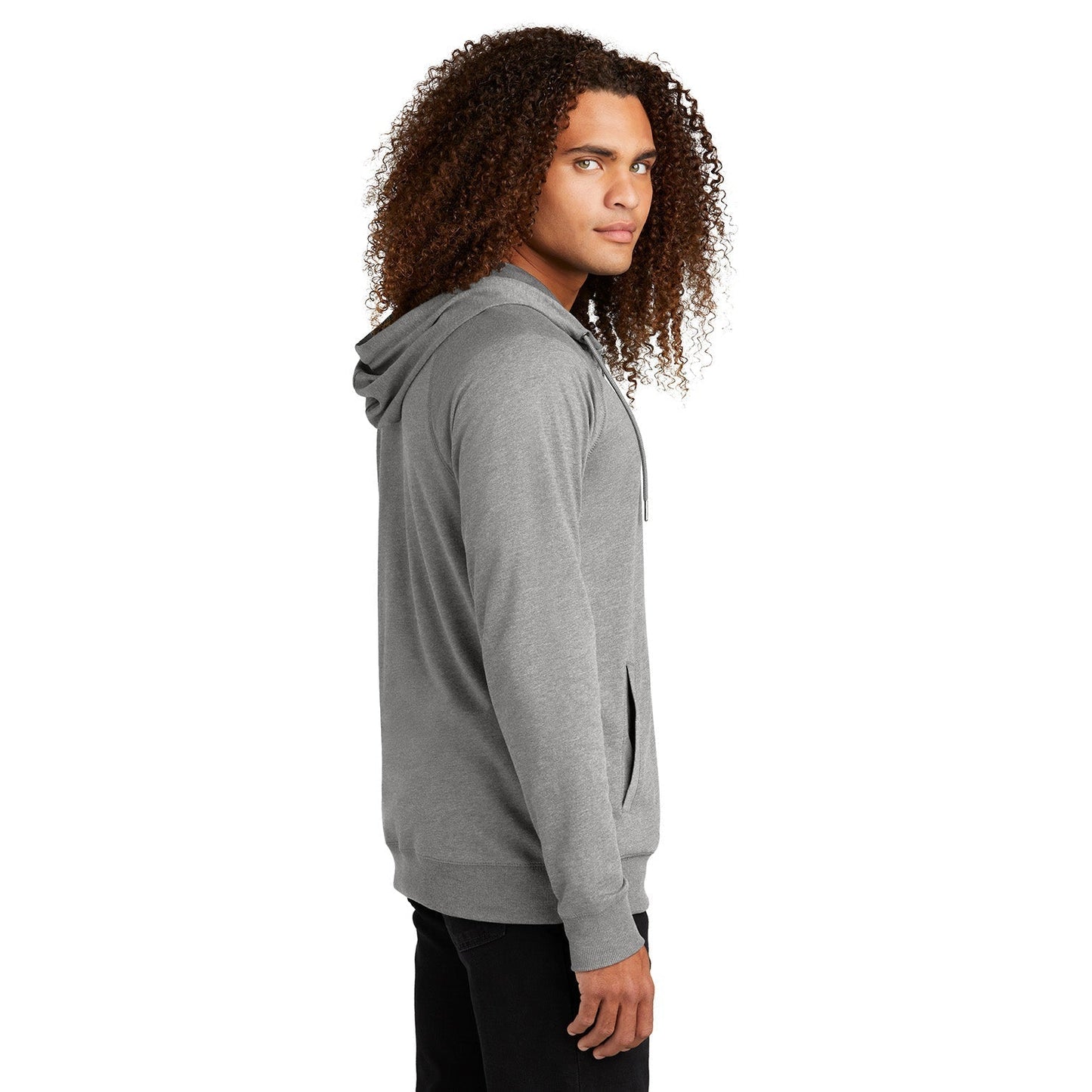 Black Sweatshirts - District - Cozy Full-Zip Hoodie - Casual Comfort