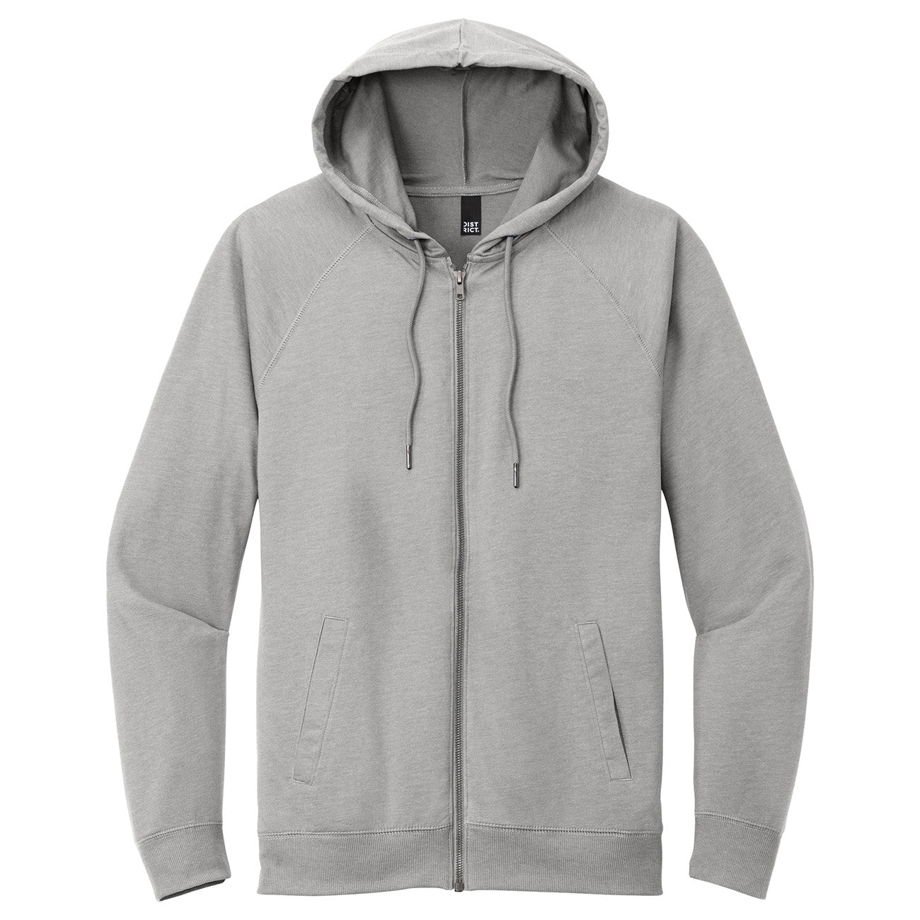 Black Sweatshirts - District - Cozy Full-Zip Hoodie - Casual Comfort