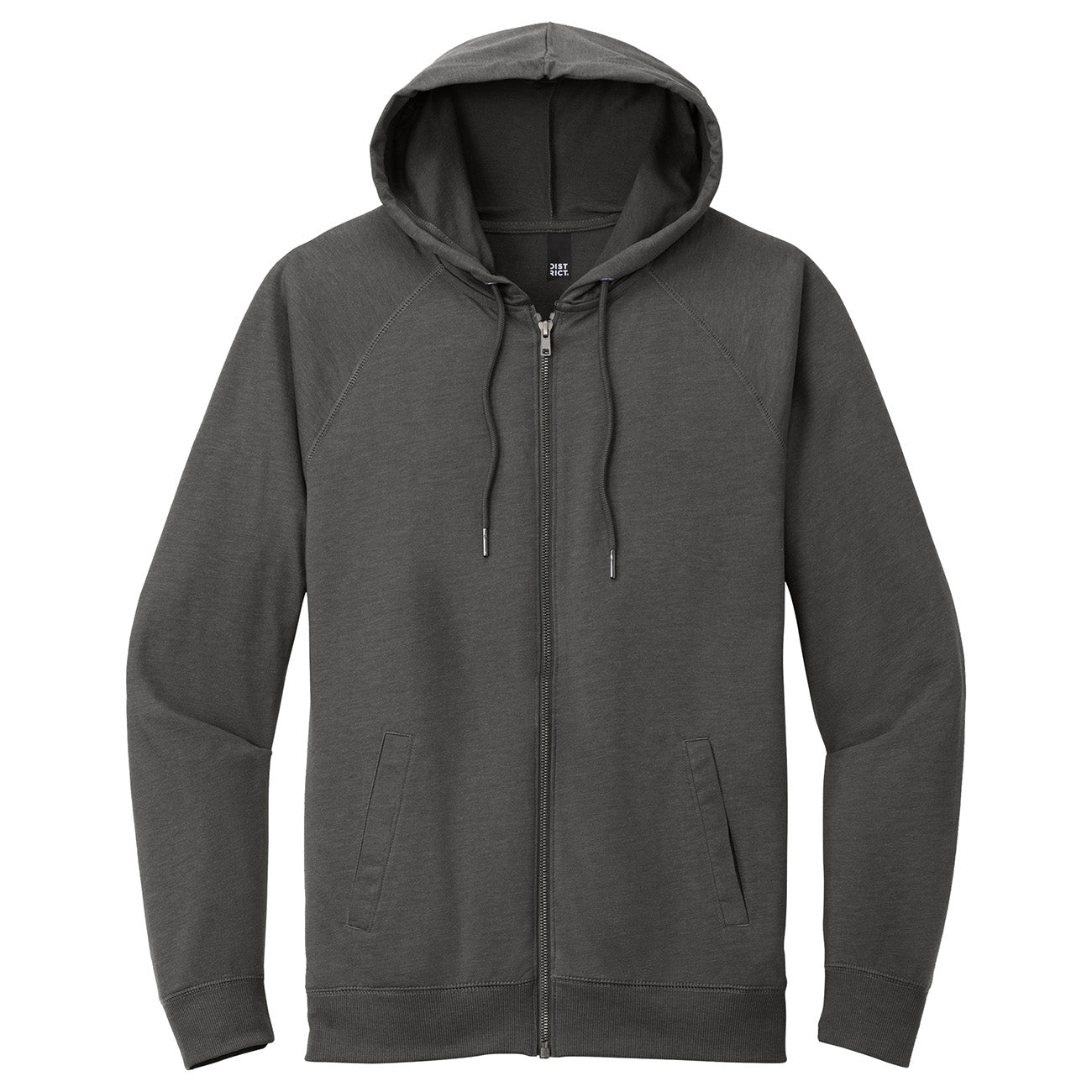 Black Sweatshirts - District - Cozy Full-Zip Hoodie - Casual Comfort