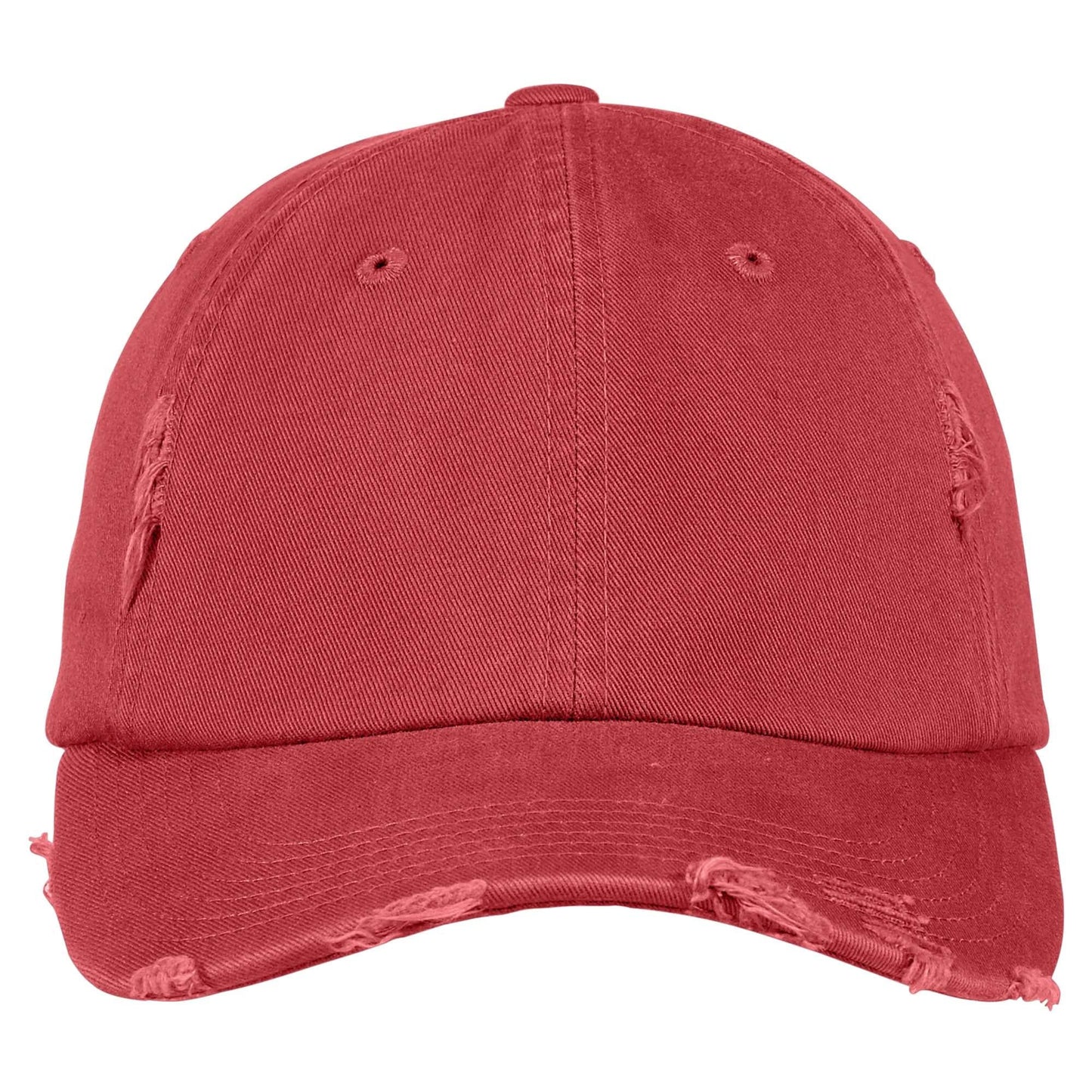 Black Distressed Ball Cap - District - Cotton Twill