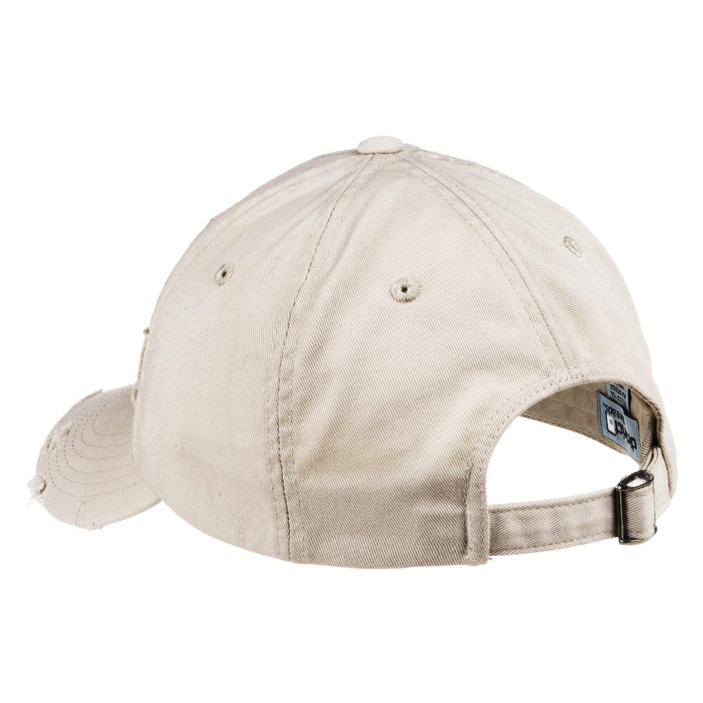 Black Distressed Ball Cap - District - Cotton Twill