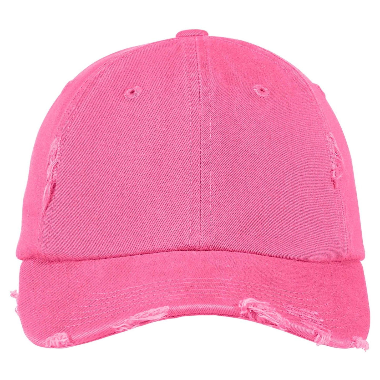 Black Distressed Ball Cap - District - Cotton Twill