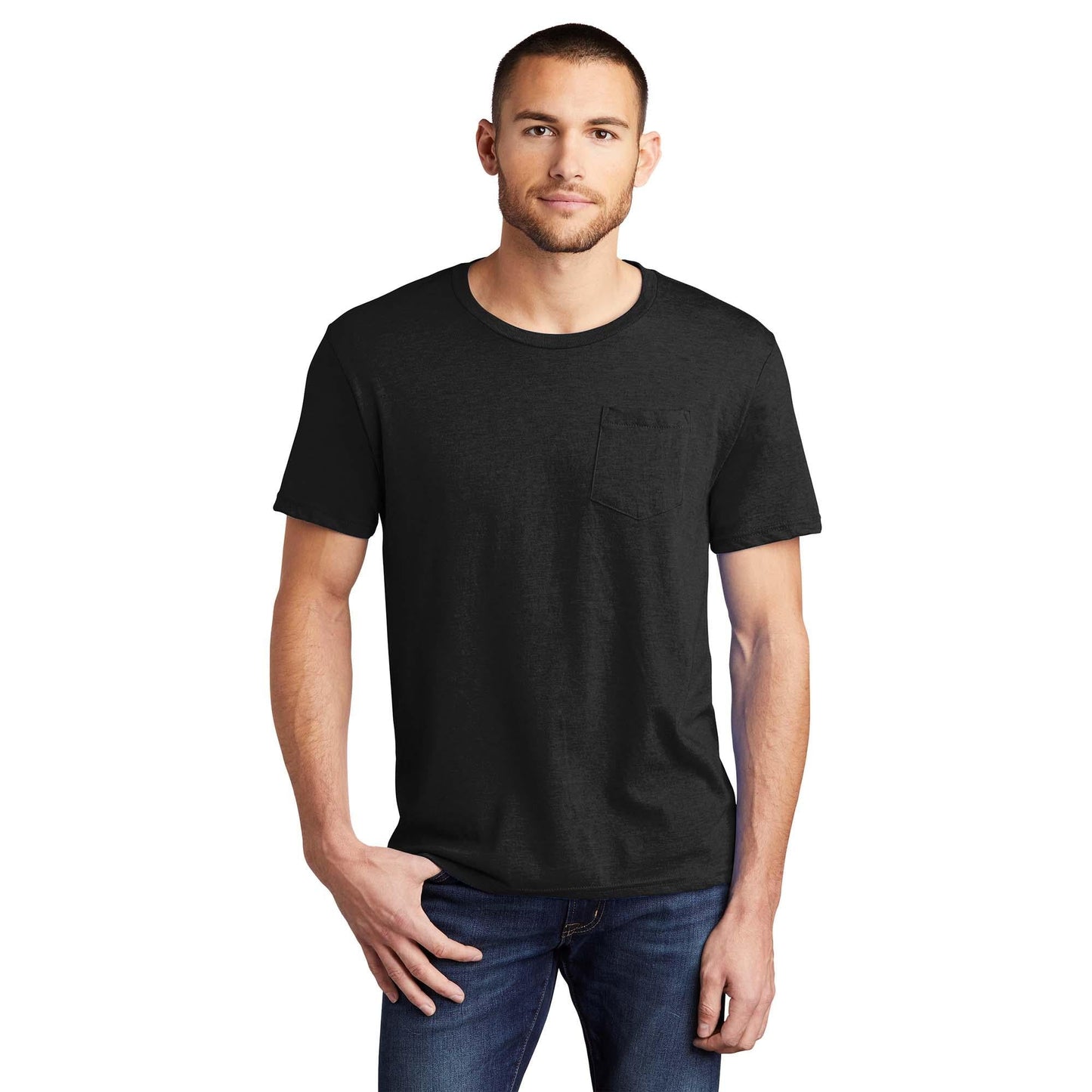 Black T-Shirts - District - Soft Cotton Blend - Comfortable Wear