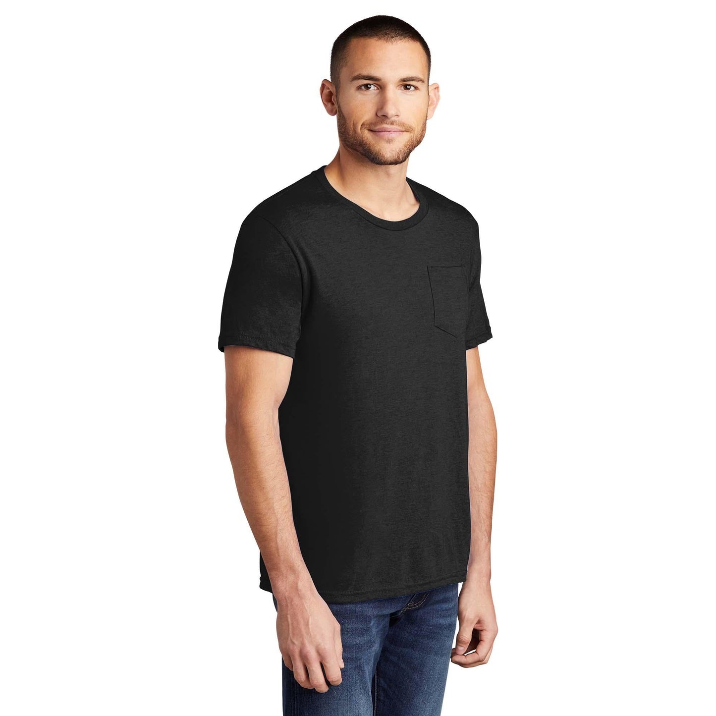 Black T-Shirts - District - Soft Cotton Blend - Comfortable Wear