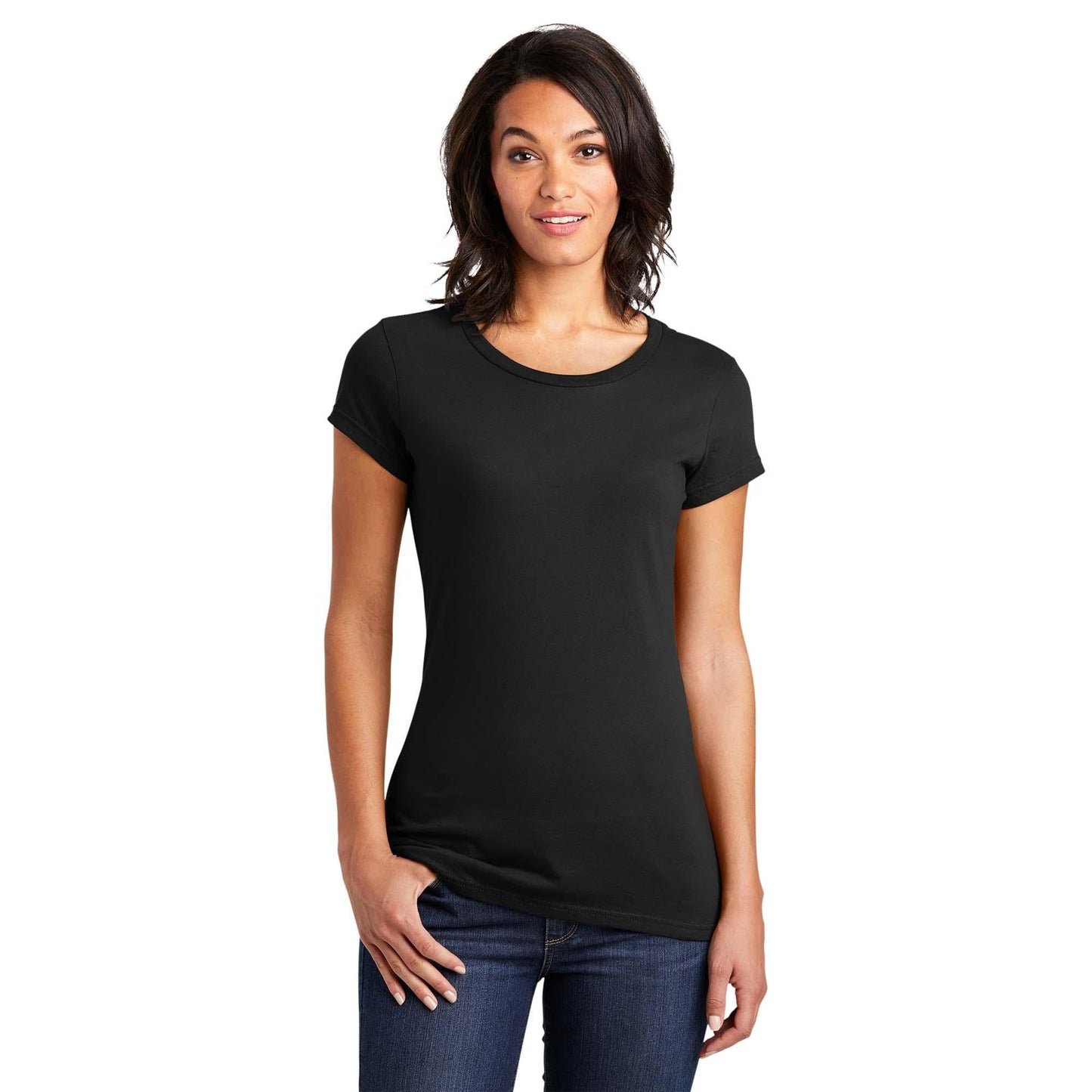 Black T-Shirts - District - Soft Cotton Tee - Comfortable Fit