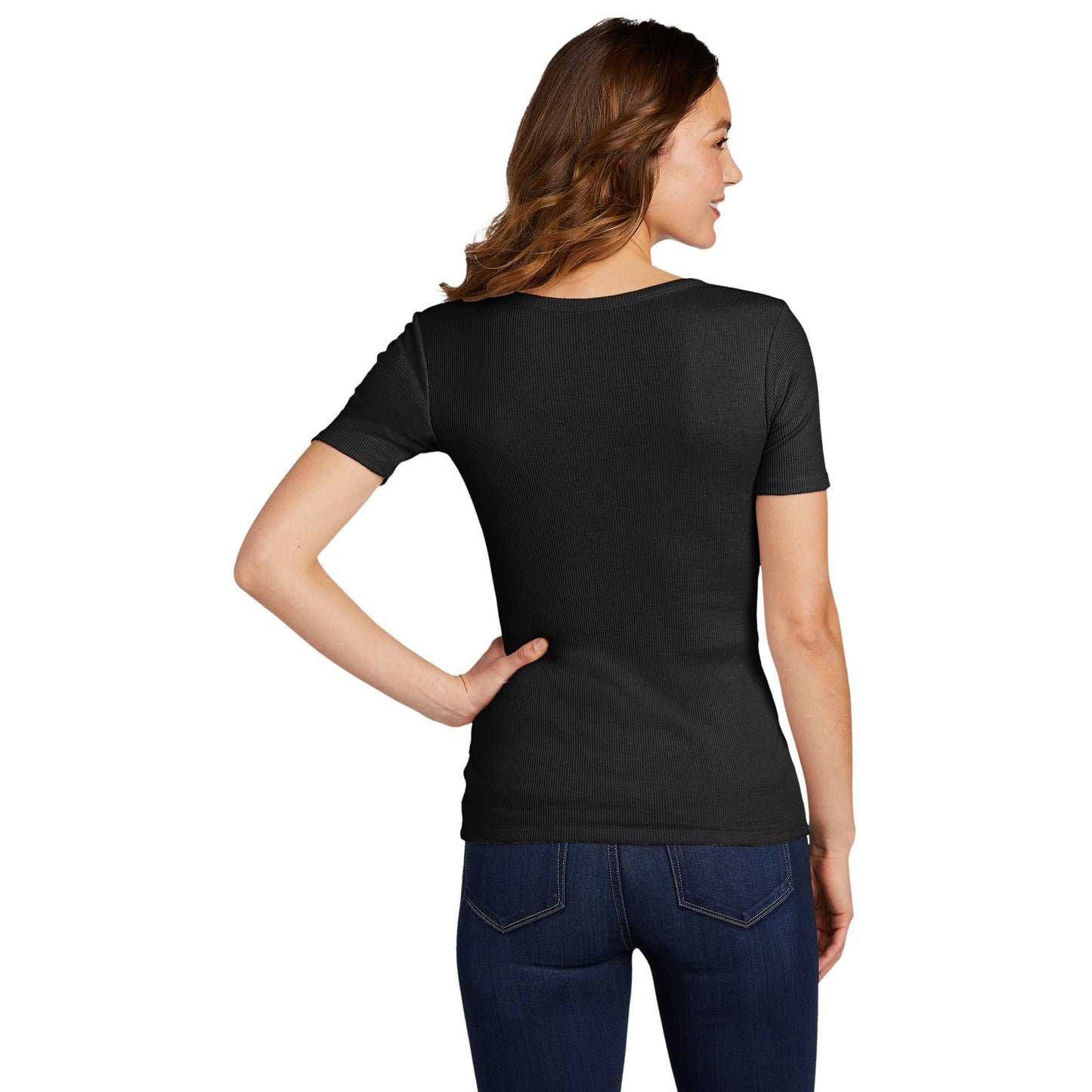 Black T-Shirts - District - Rib Knit Tee