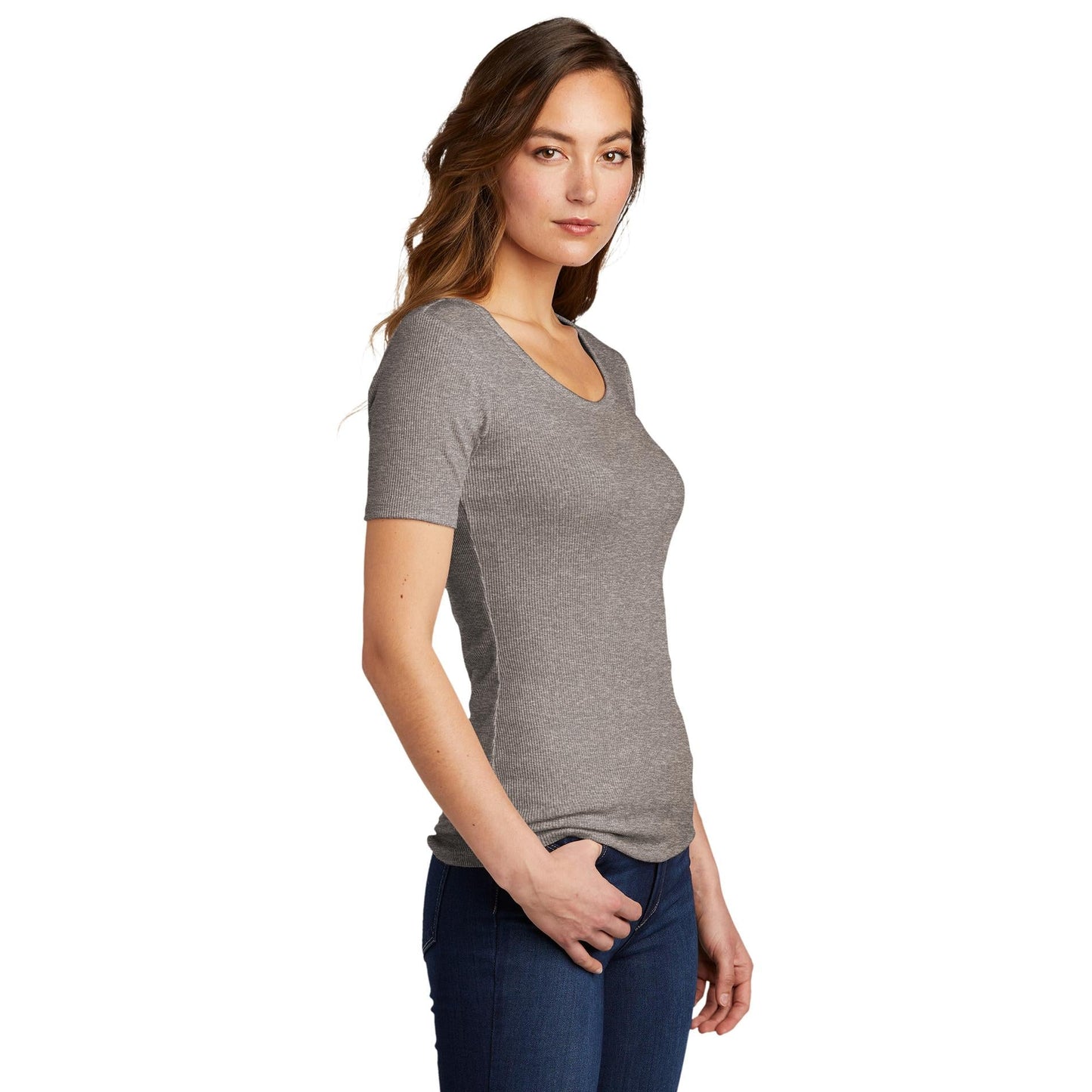 Black T-Shirts - District - Rib Knit Tee
