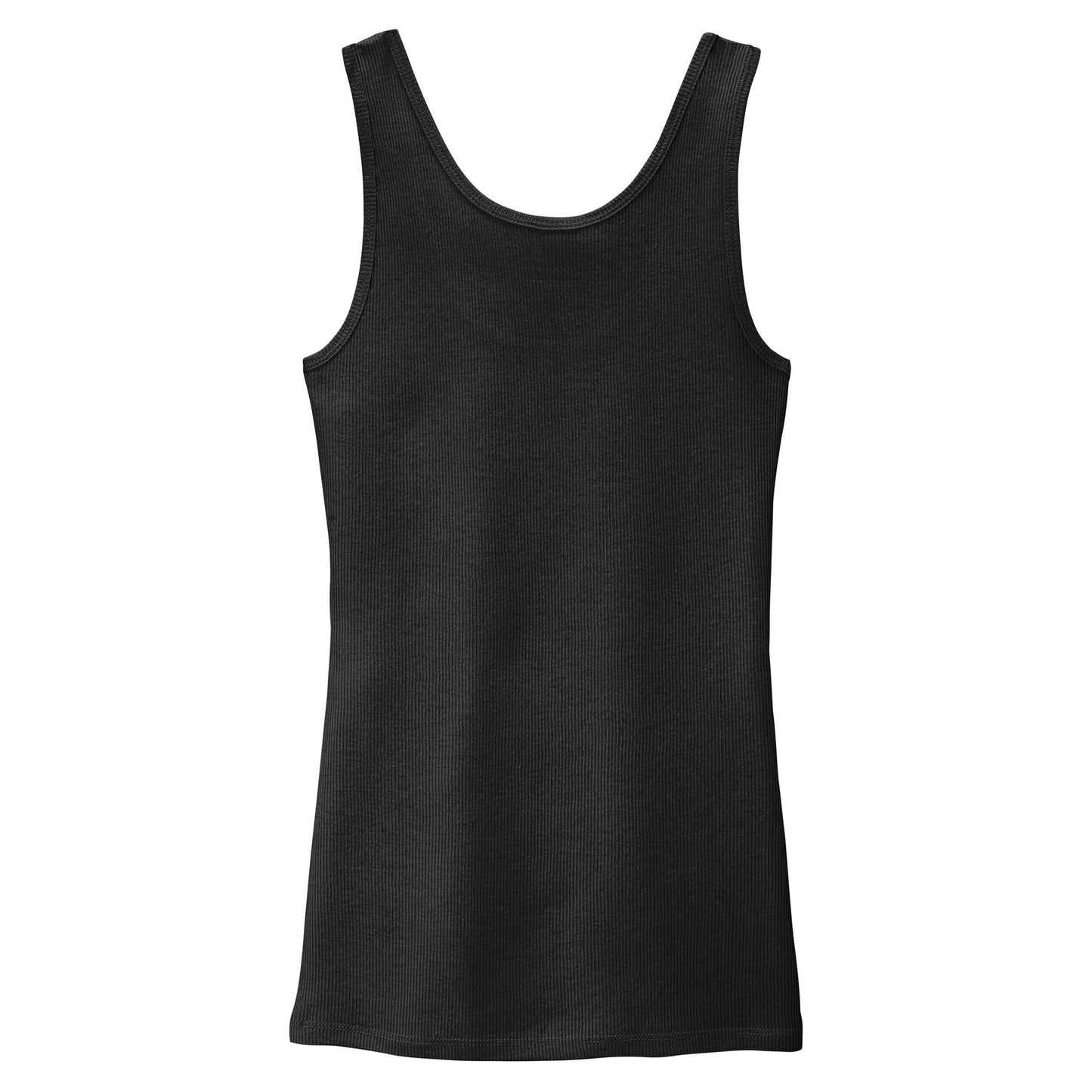 Black Rib Tank - District - Combed Cotton Blend - Smooth Fit