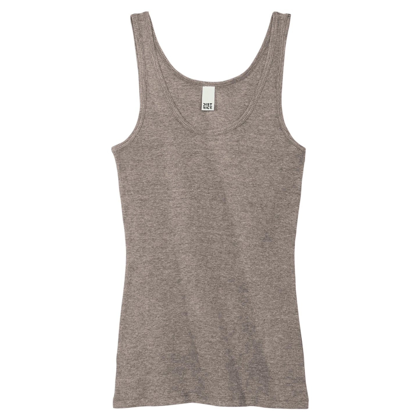 Black Rib Tank - District - Combed Cotton Blend - Smooth Fit